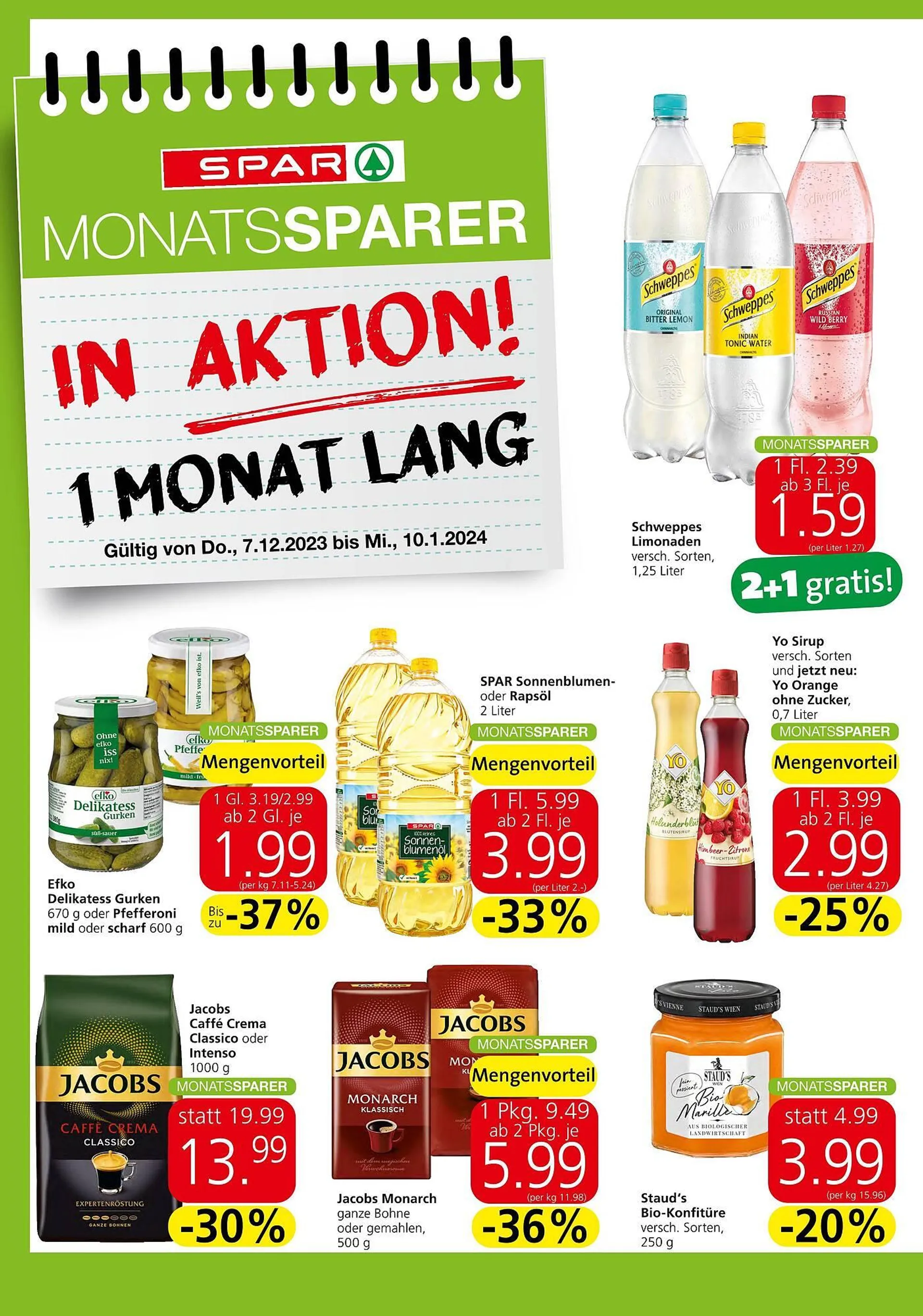 Spar Flugblatt von 7. Dezember bis 10. Jänner 2024 - Flugblätt seite  2