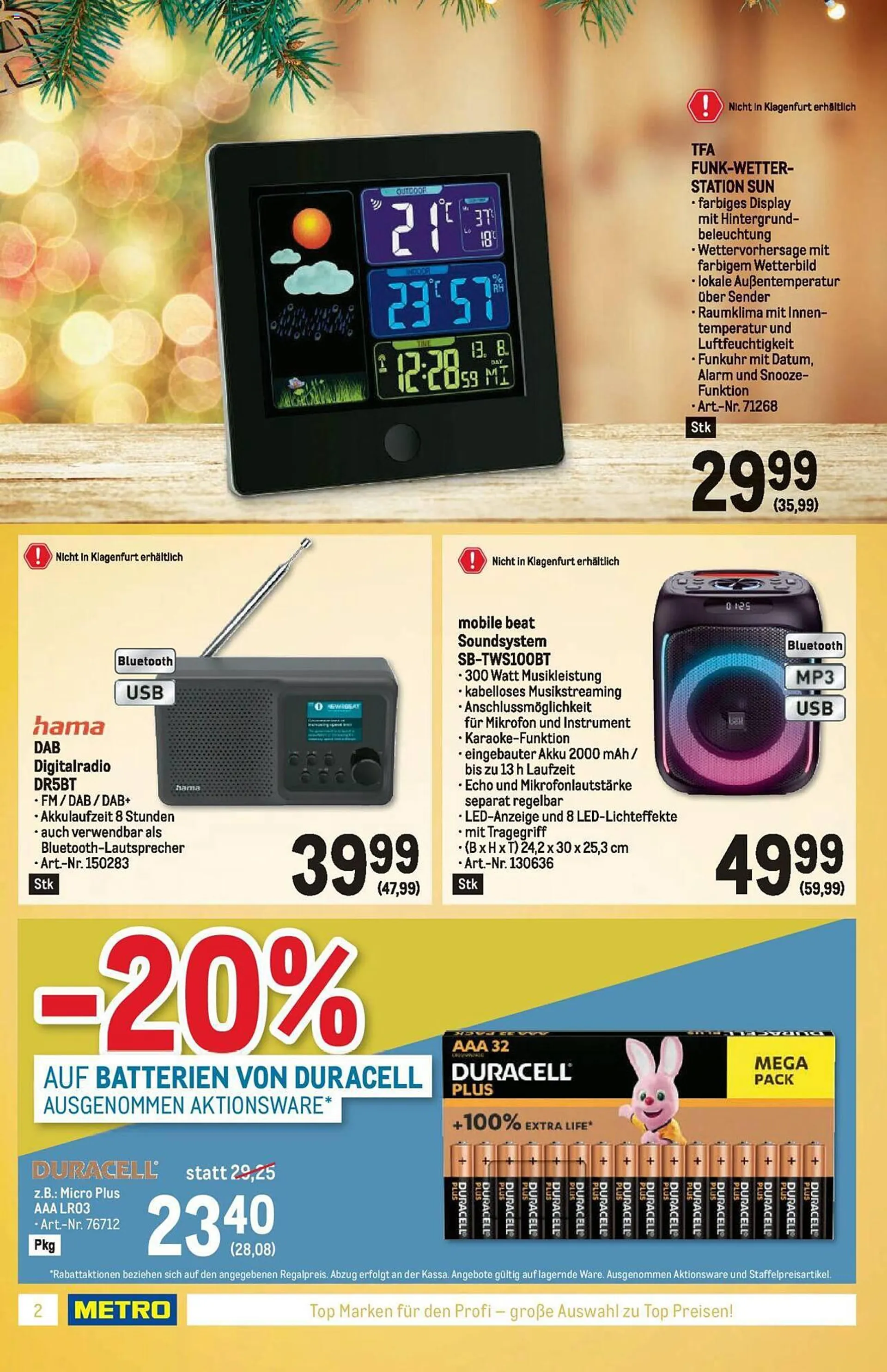 Metro Flugblatt von 30. November bis 23. Dezember 2023 - Flugblätt seite  2