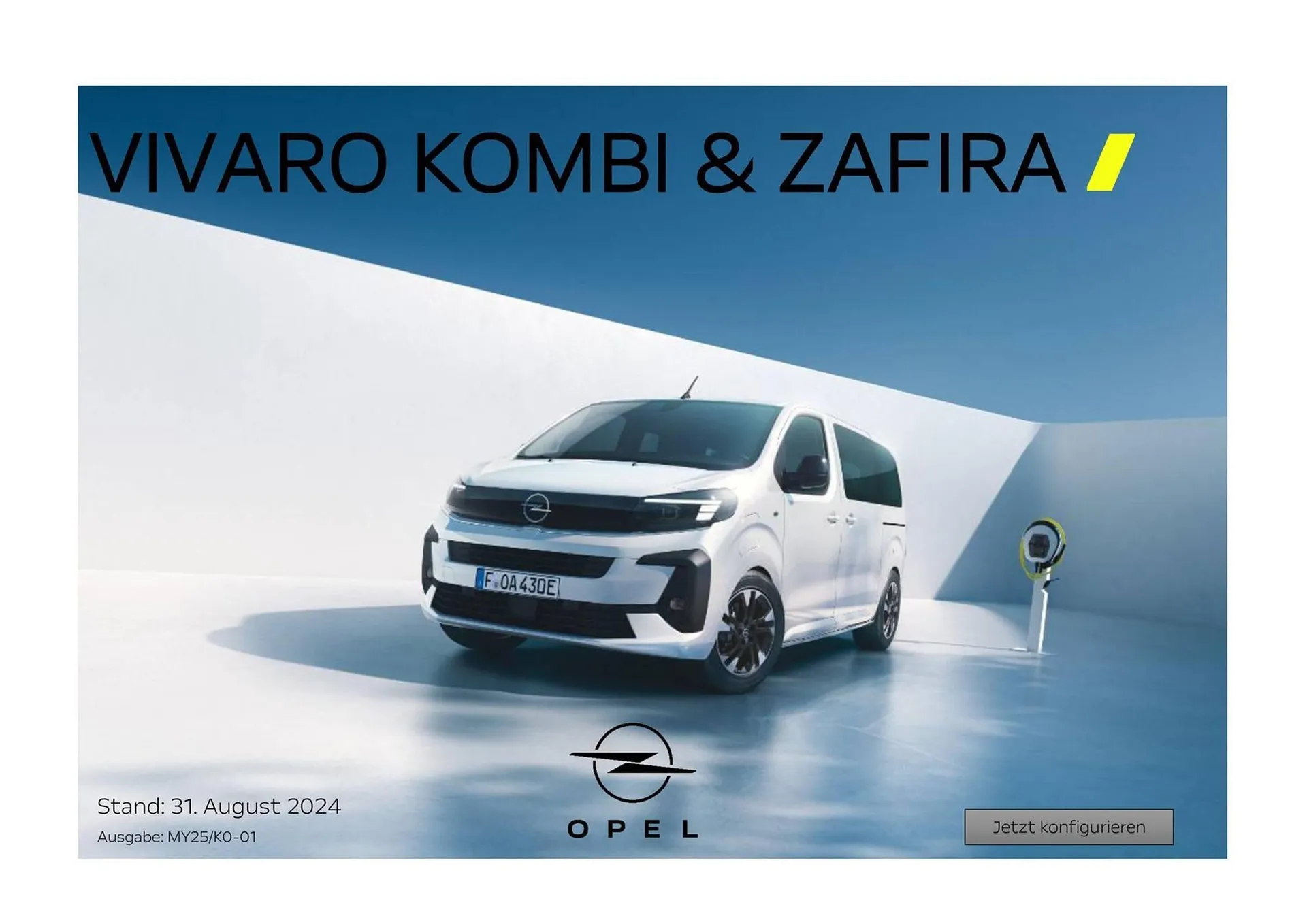 Opel Kombi & Zafira Flugblatt von 31. August bis 31. Dezember 2024 - Flugblätt seite  1