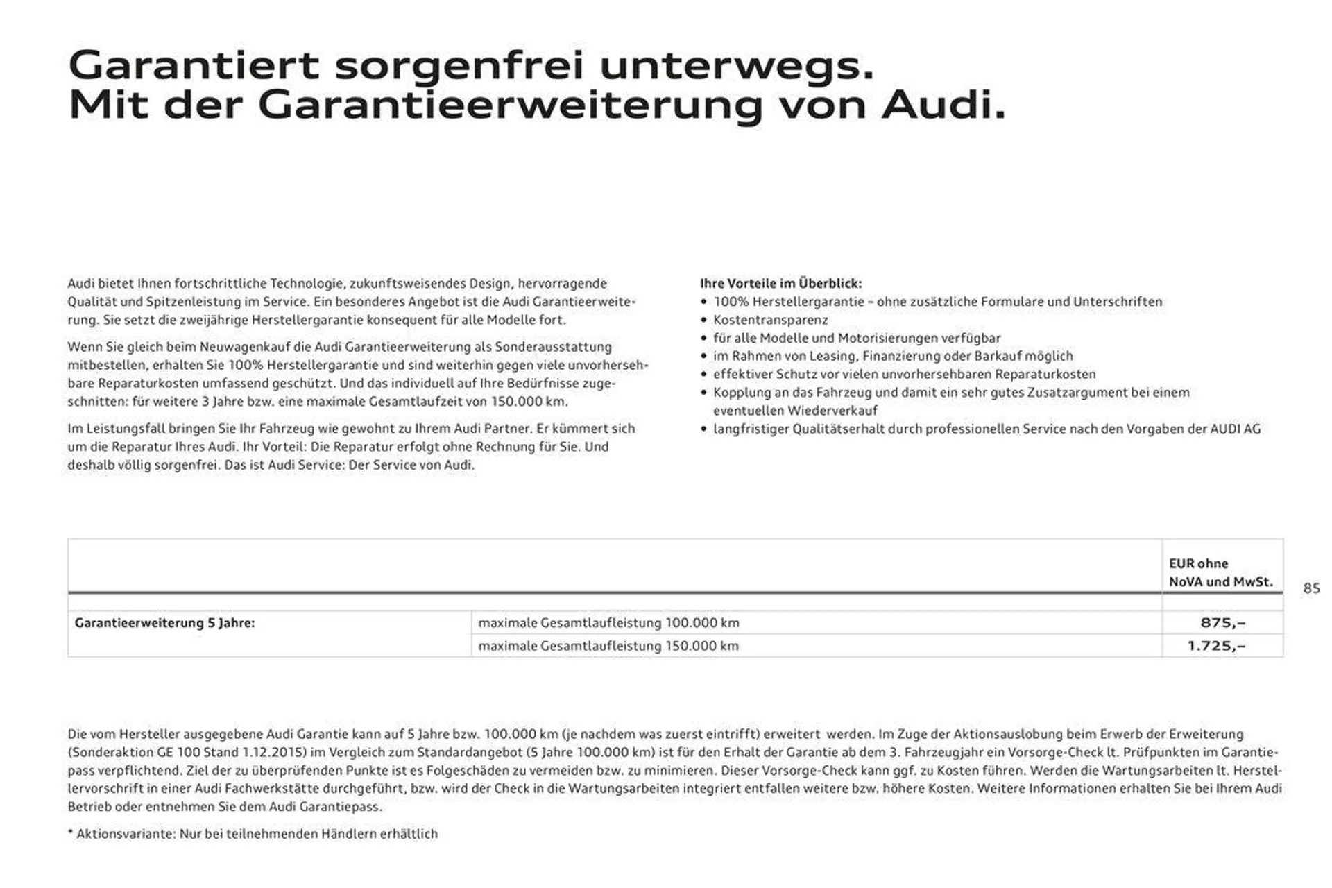 Audi A6 Limousine von 2. November bis 2. November 2024 - Flugblätt seite  89