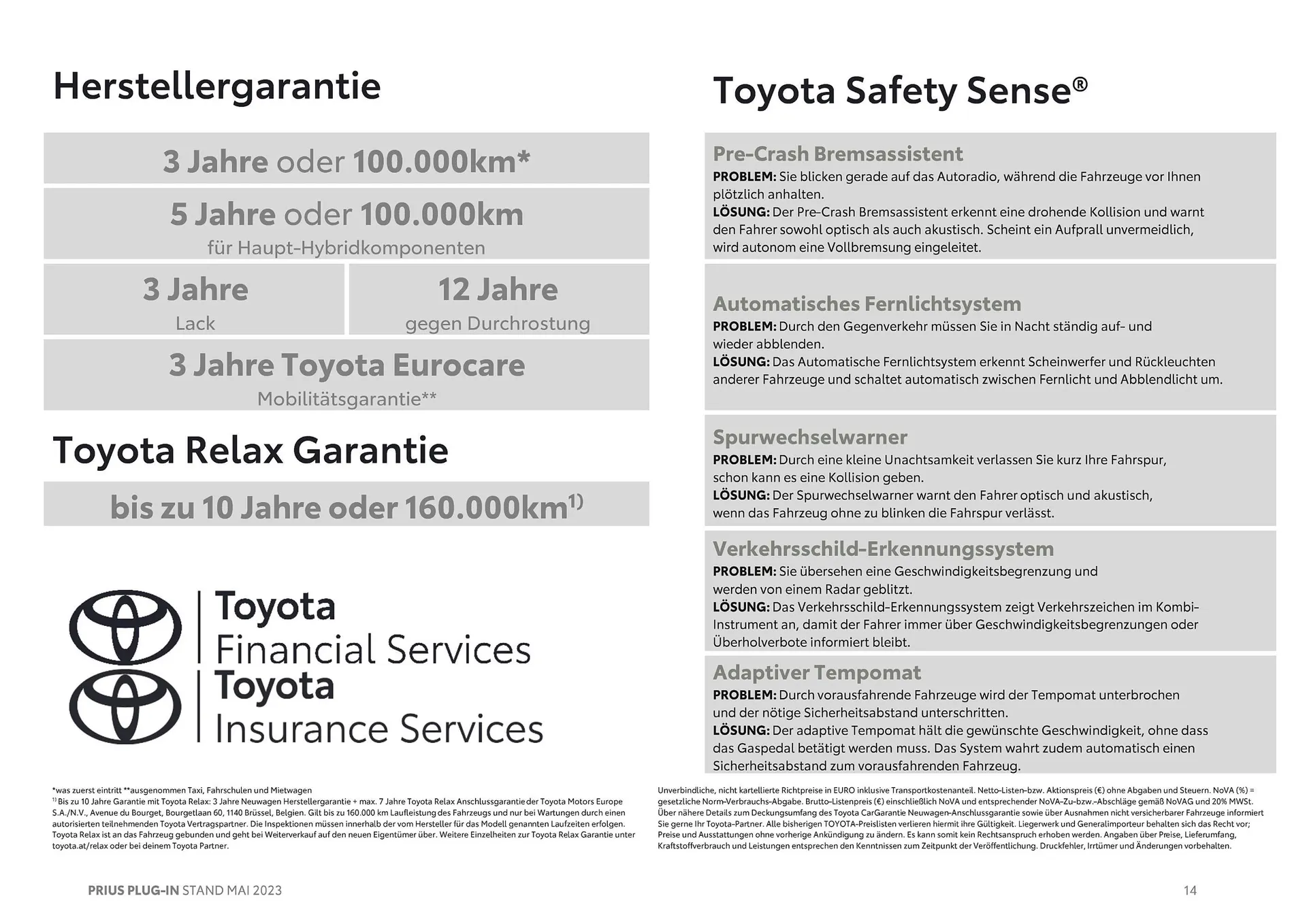 Toyota Prius Plug-In Flugblatt von 11. Juli bis 9. Jänner 2025 - Flugblätt seite  14