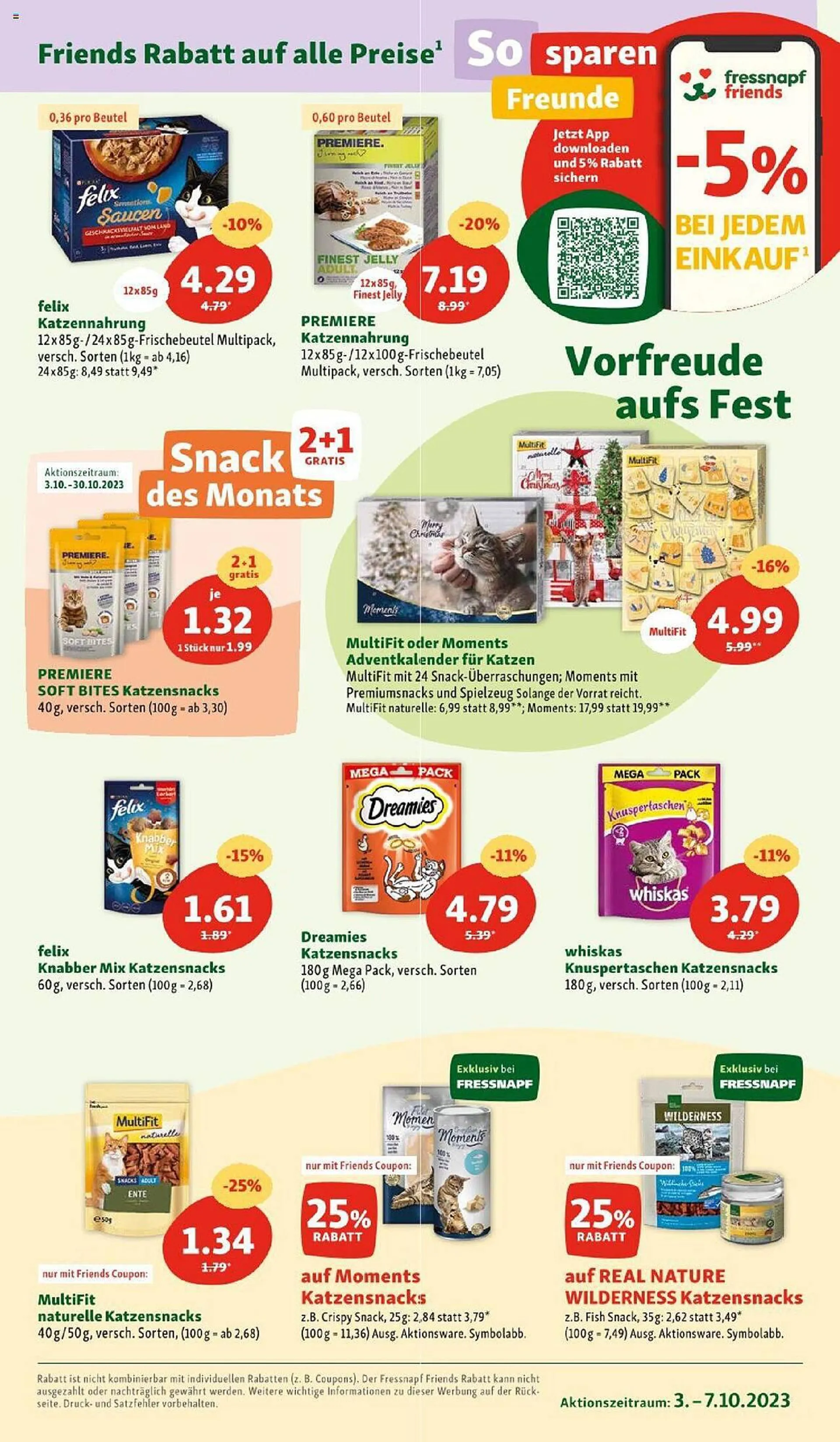 Fressnapf Flugblatt von 3. Oktober bis 7. Oktober 2023 - Flugblätt seite  5