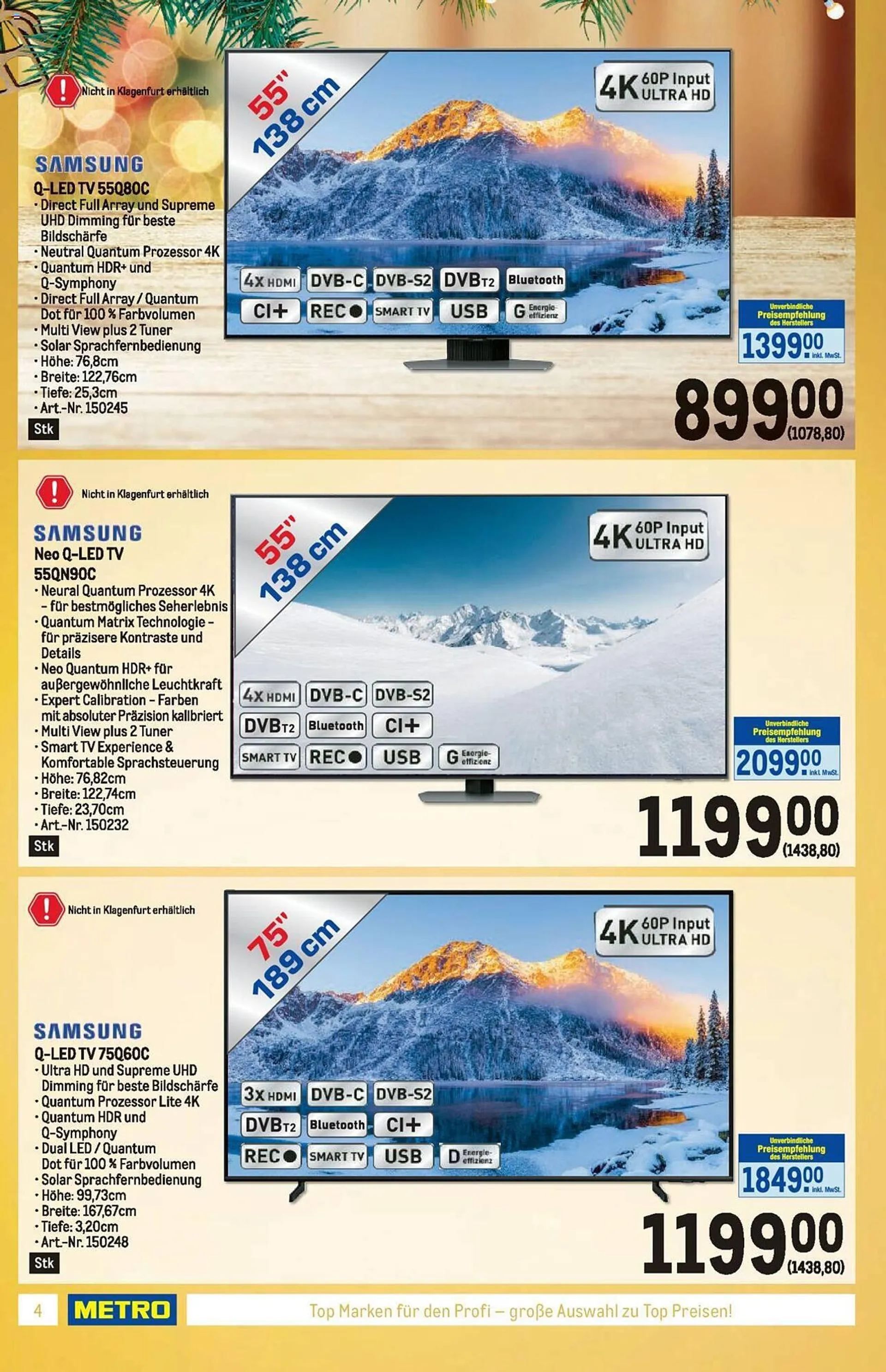 Metro Flugblatt von 30. November bis 23. Dezember 2023 - Flugblätt seite  4