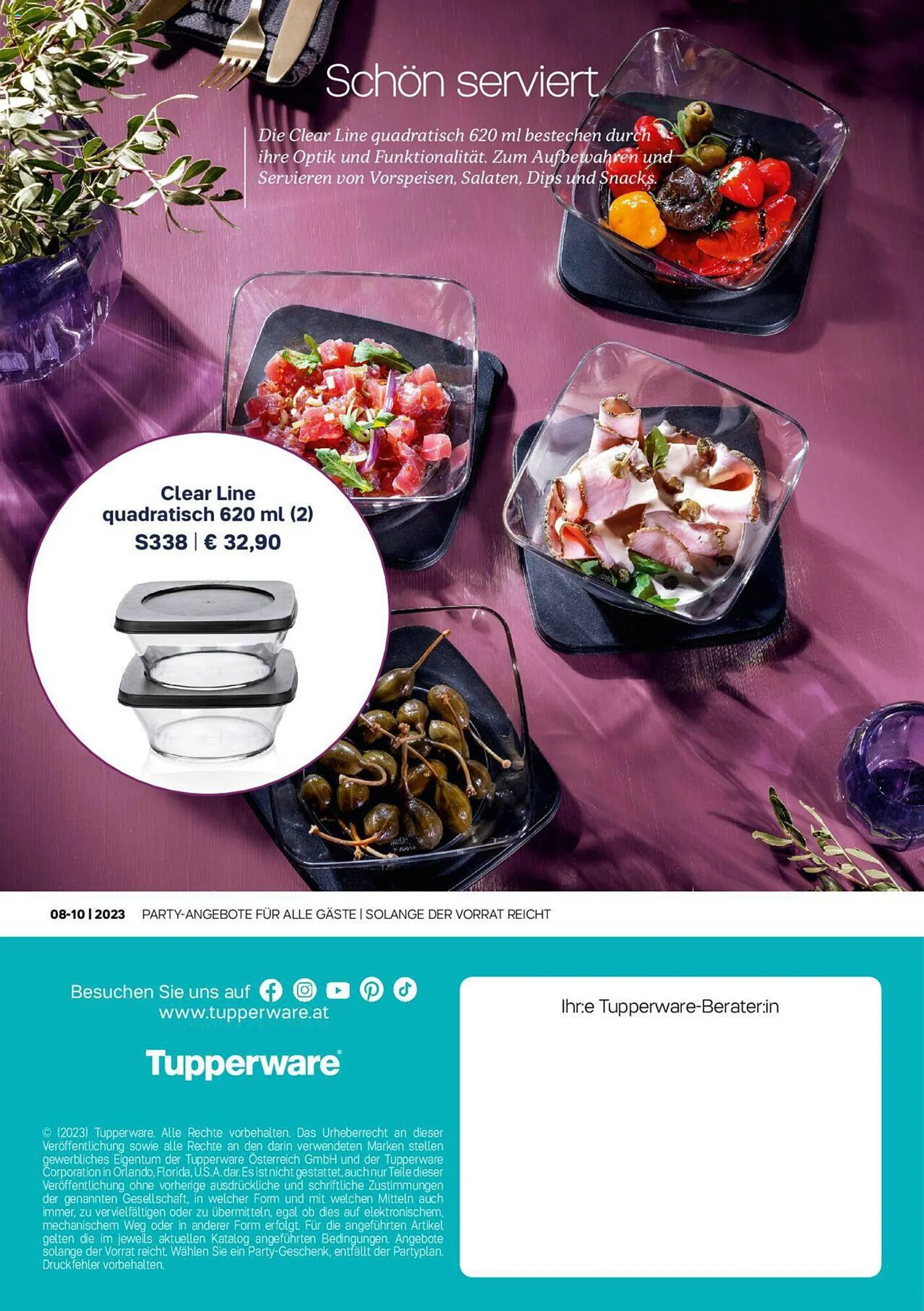 Tupperware Flugblatt von 7. August bis 5. November 2023 - Flugblätt seite  8