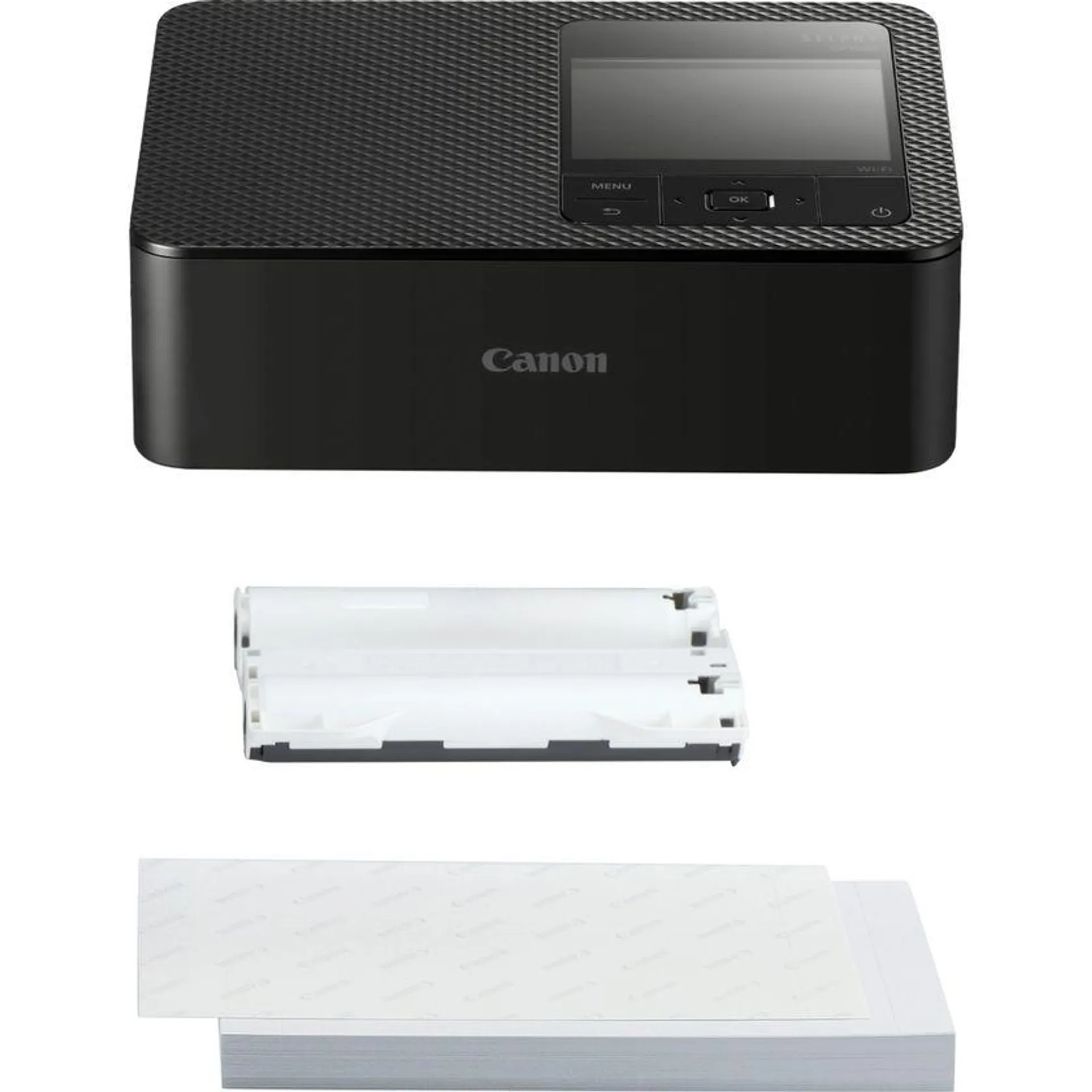 Canon SELPHY CP1500 Mobiler Fotodrucker mit Papierset, Schwarz