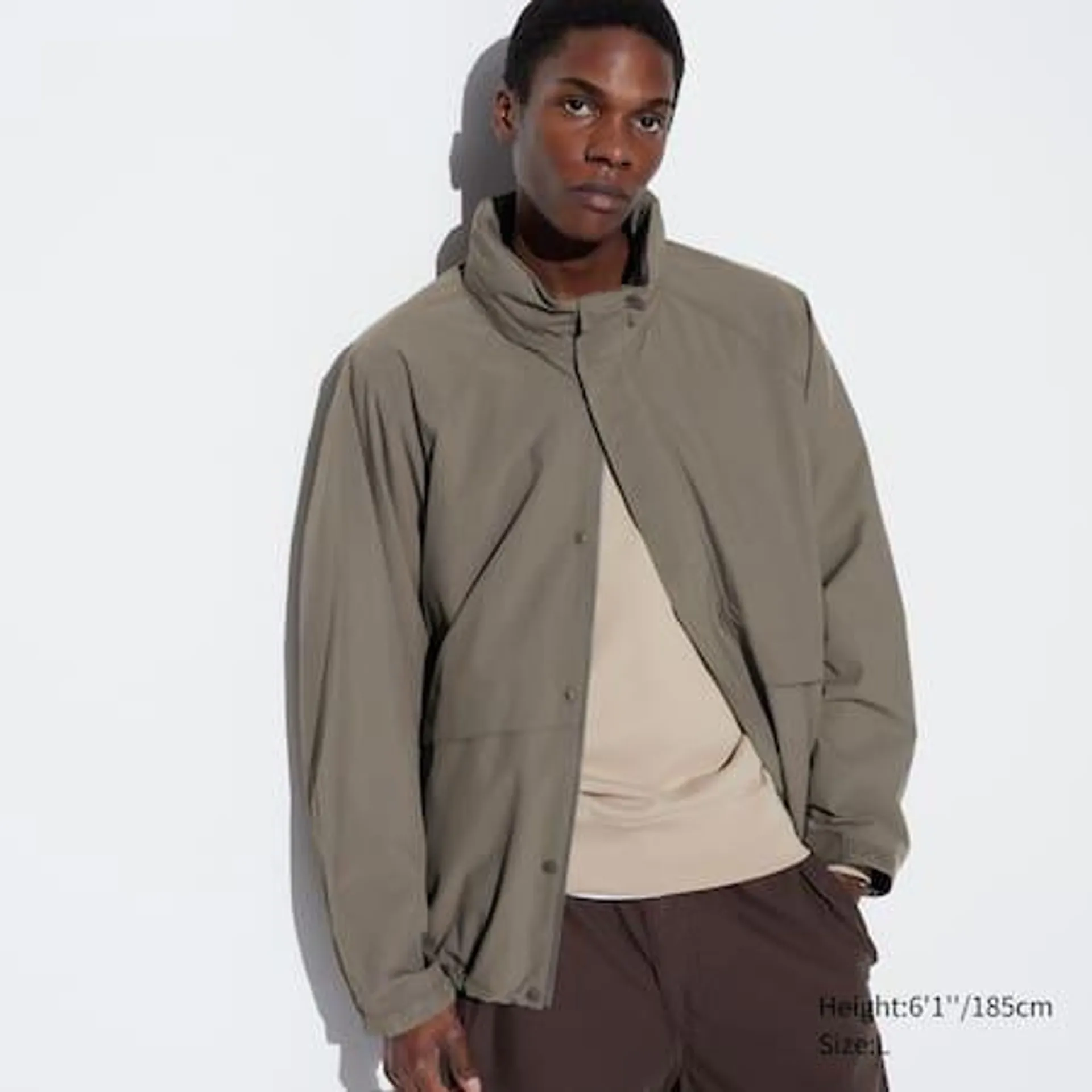 Windproof Stand Collar Blouson Jacket