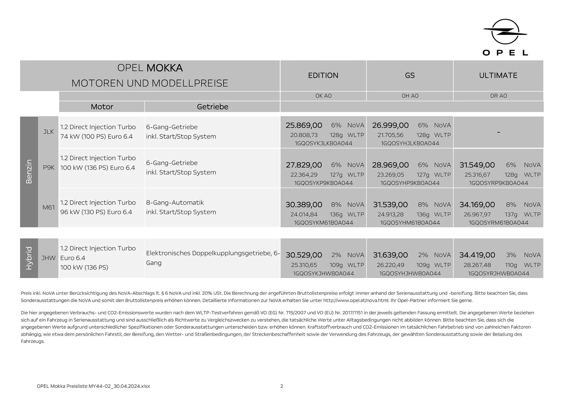 Opel Mokka Flugblatt von 16. Mai bis 15. Mai 2025 - Flugblätt seite  2