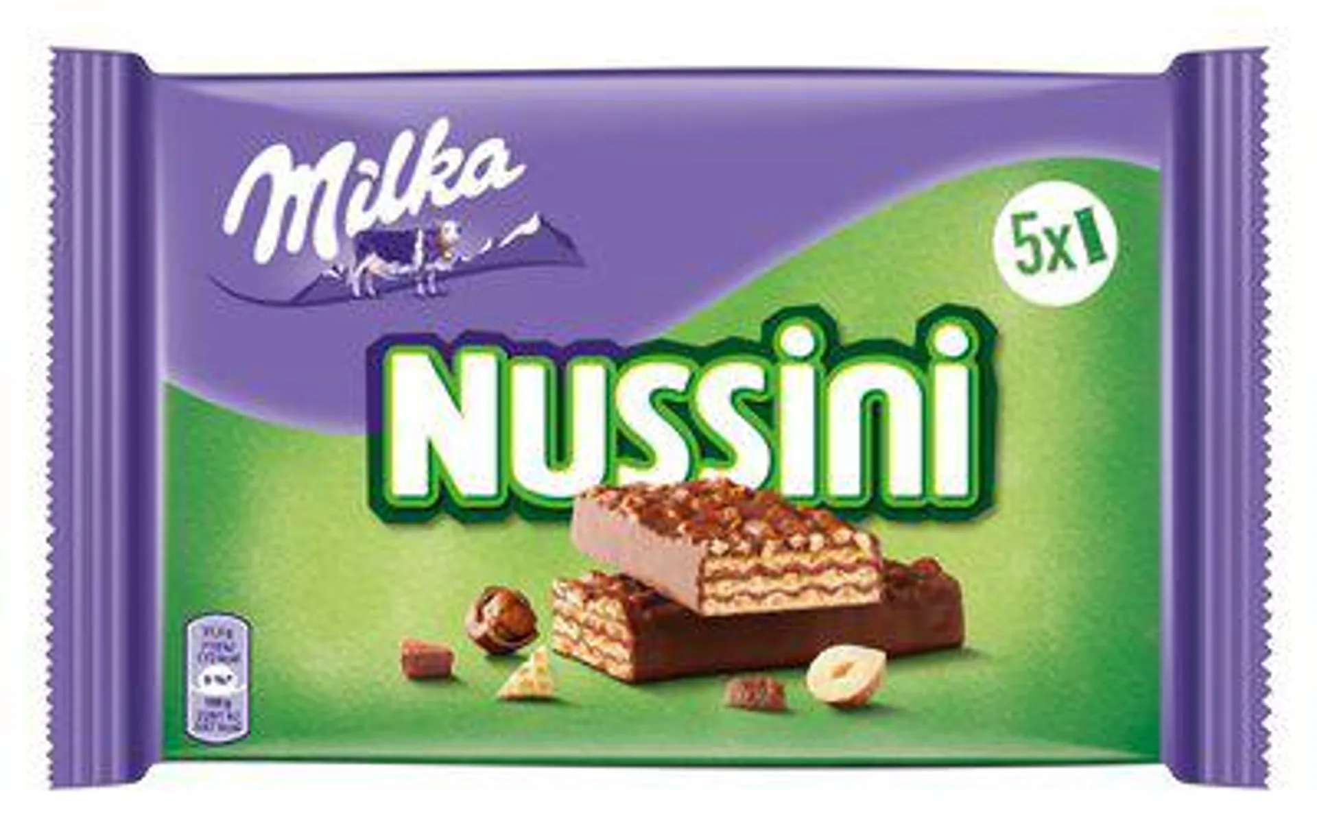 Milka Nussini Haselnuss Riegel 5er