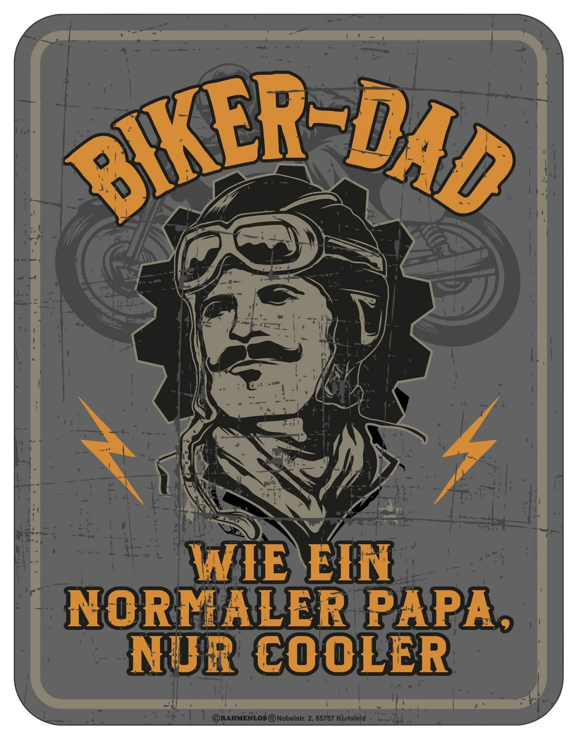 Biker Dad Multicolor 17x22 cm