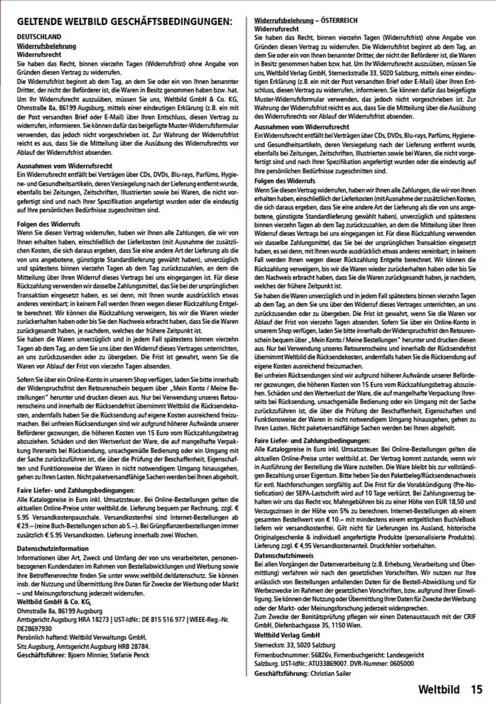 Weltbild Flugblatt von 23. Februar bis 29. Februar 2024 - Flugblätt seite  15
