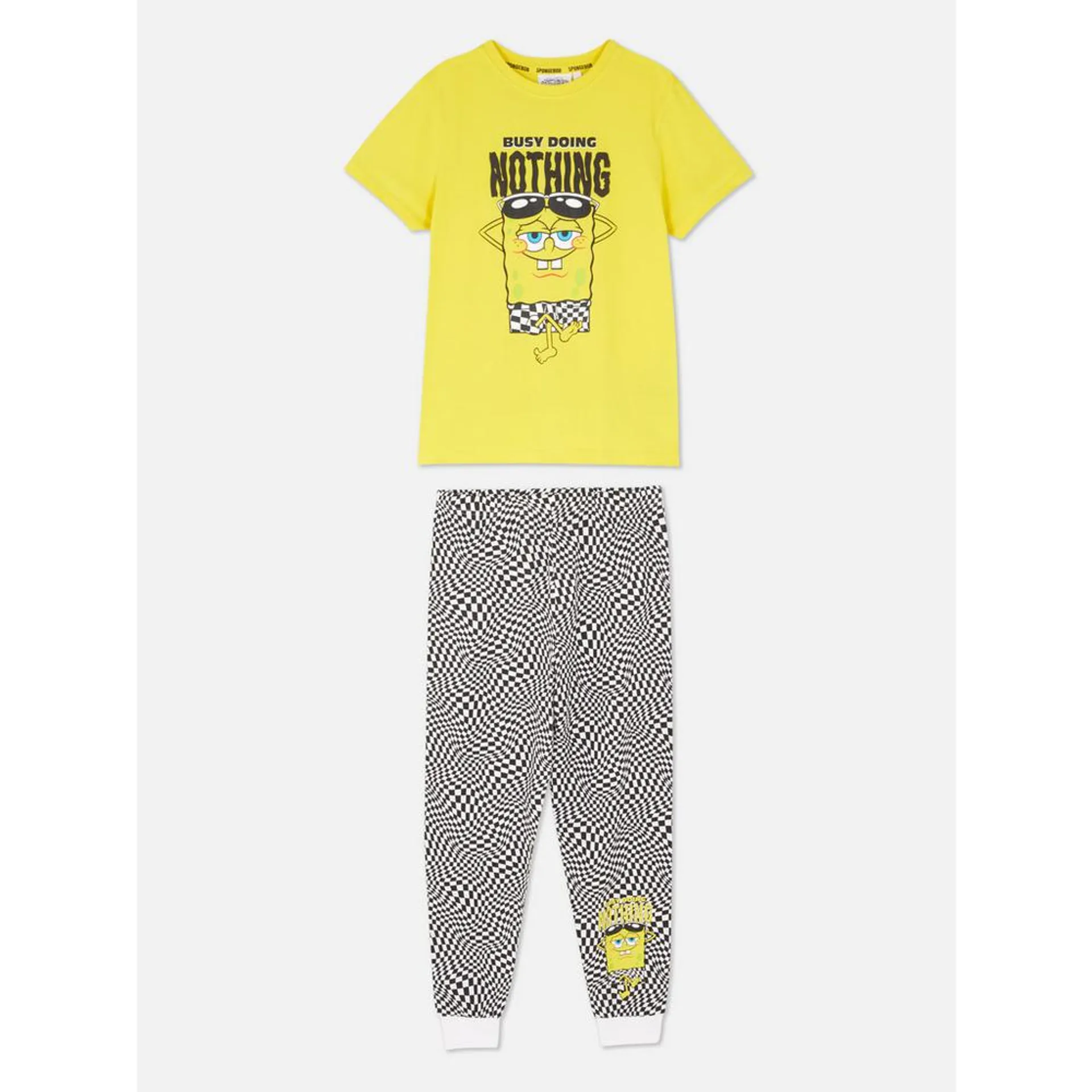 „SpongeBob Schwammkopf“ Pyjama mit Schachbrettmuster