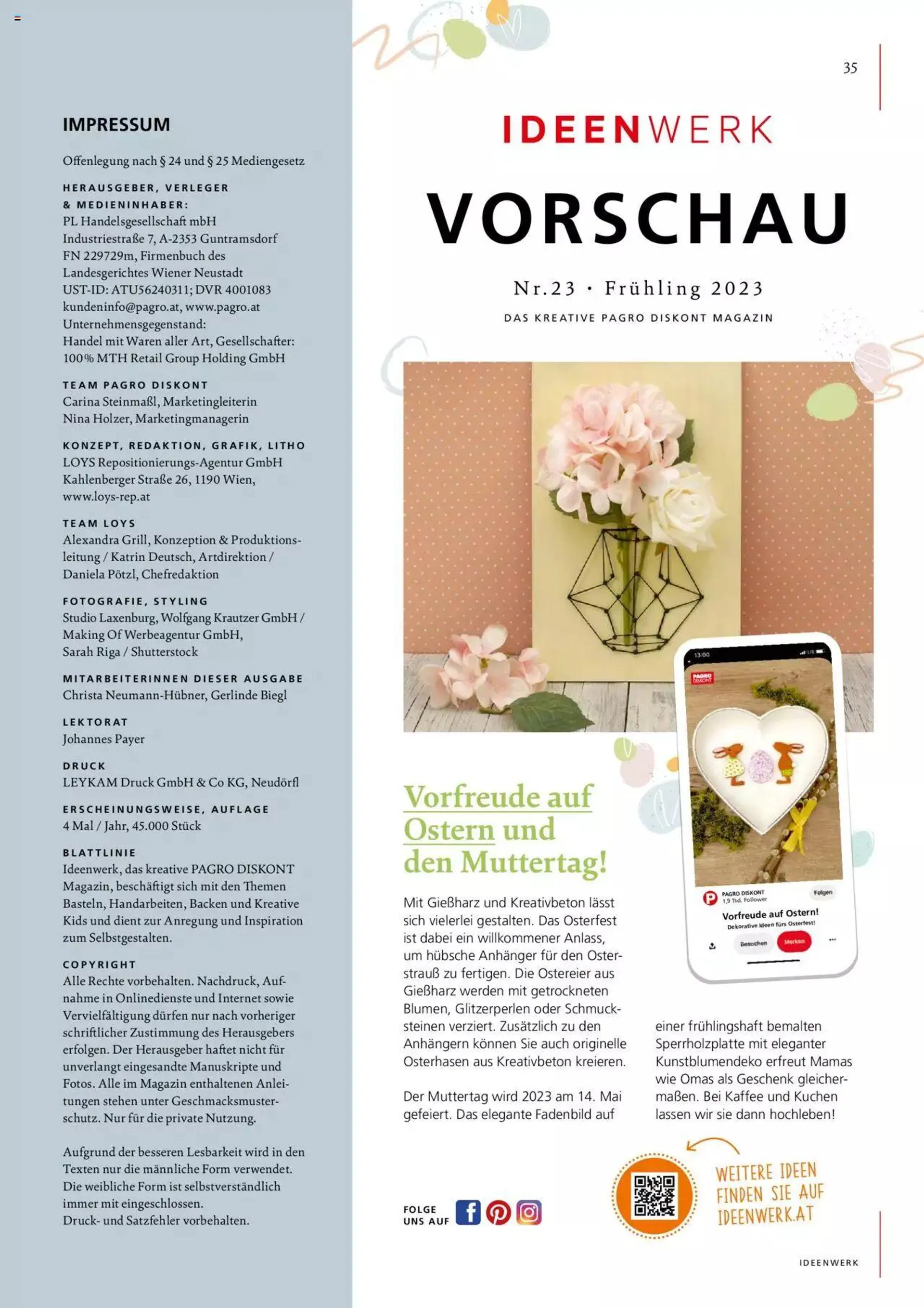 Pagro-Diskont Flugblatt von 3. November bis 31. Dezember 2023 - Flugblätt seite  35