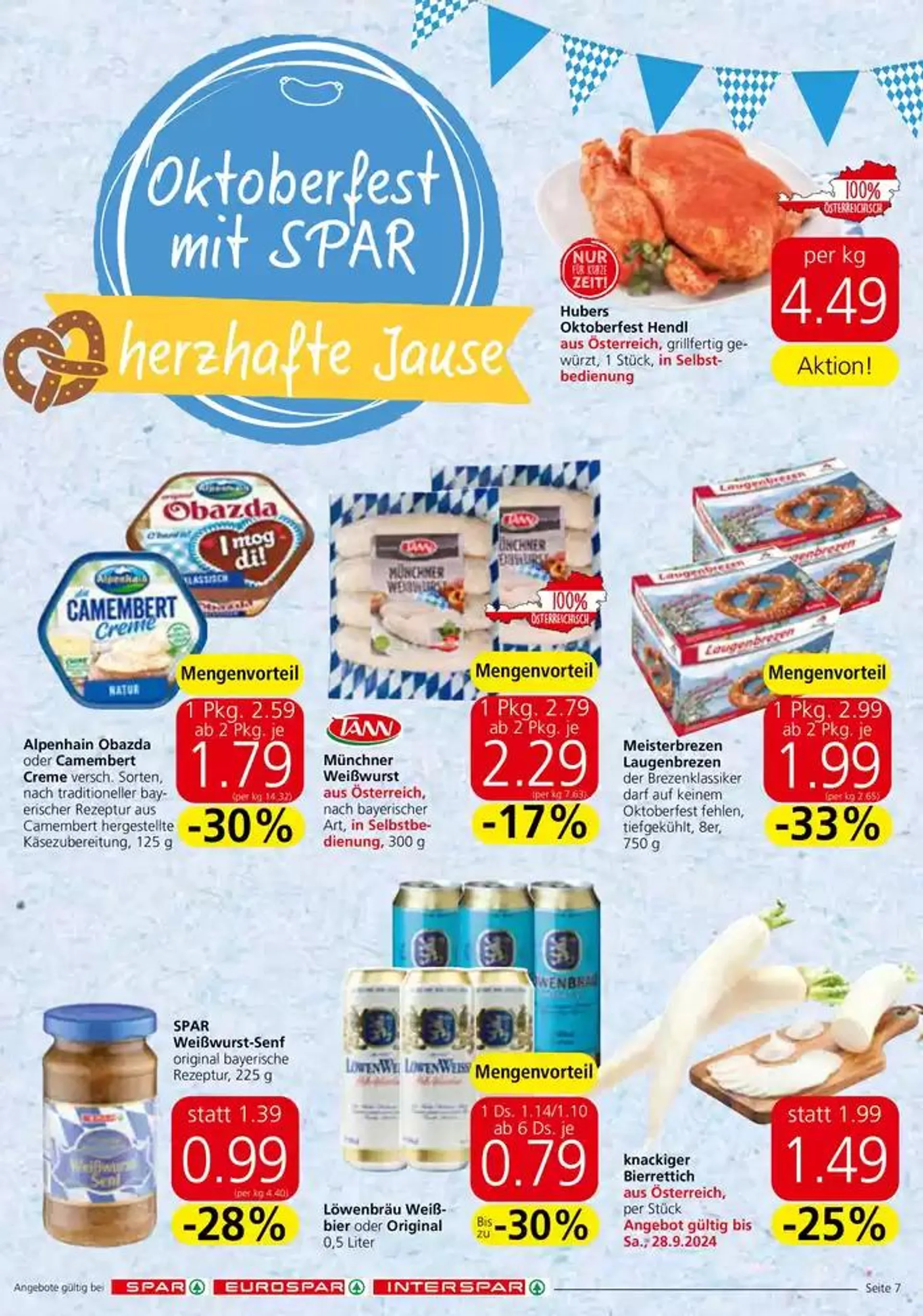 Spar flugblatt von 25. September bis 9. Oktober 2024 - Flugblätt seite  7