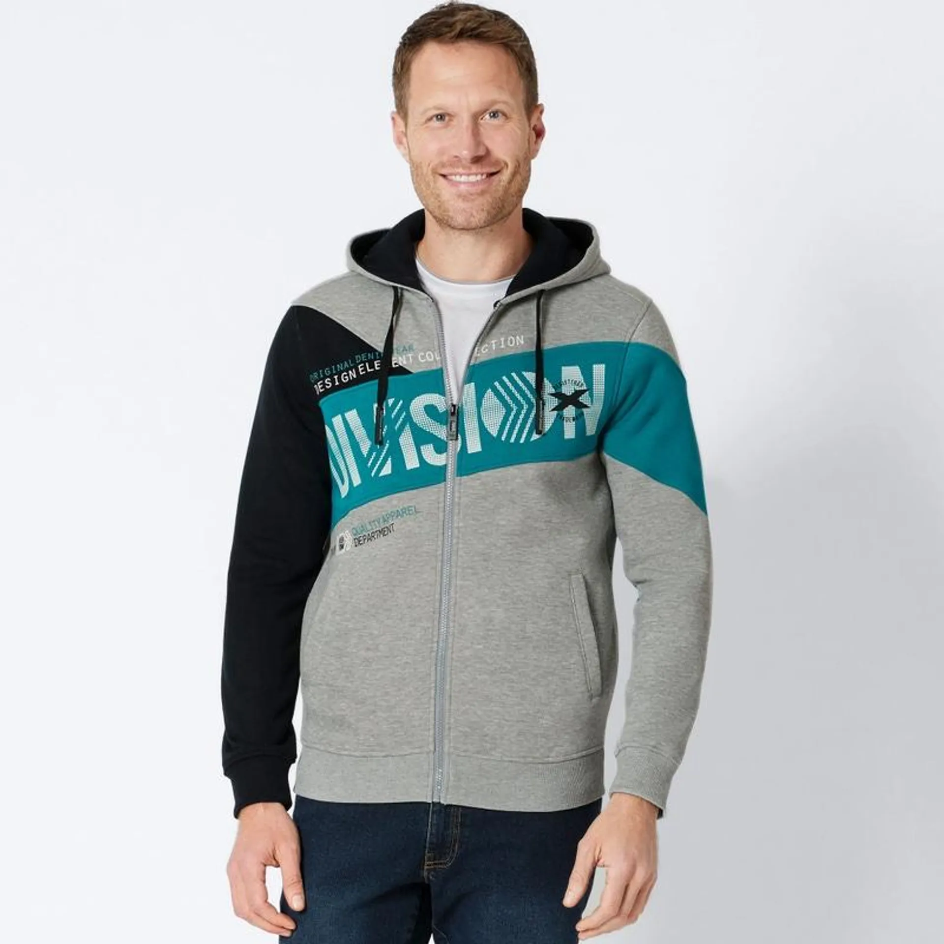 Herren-Sweatjacke mit Kapuze