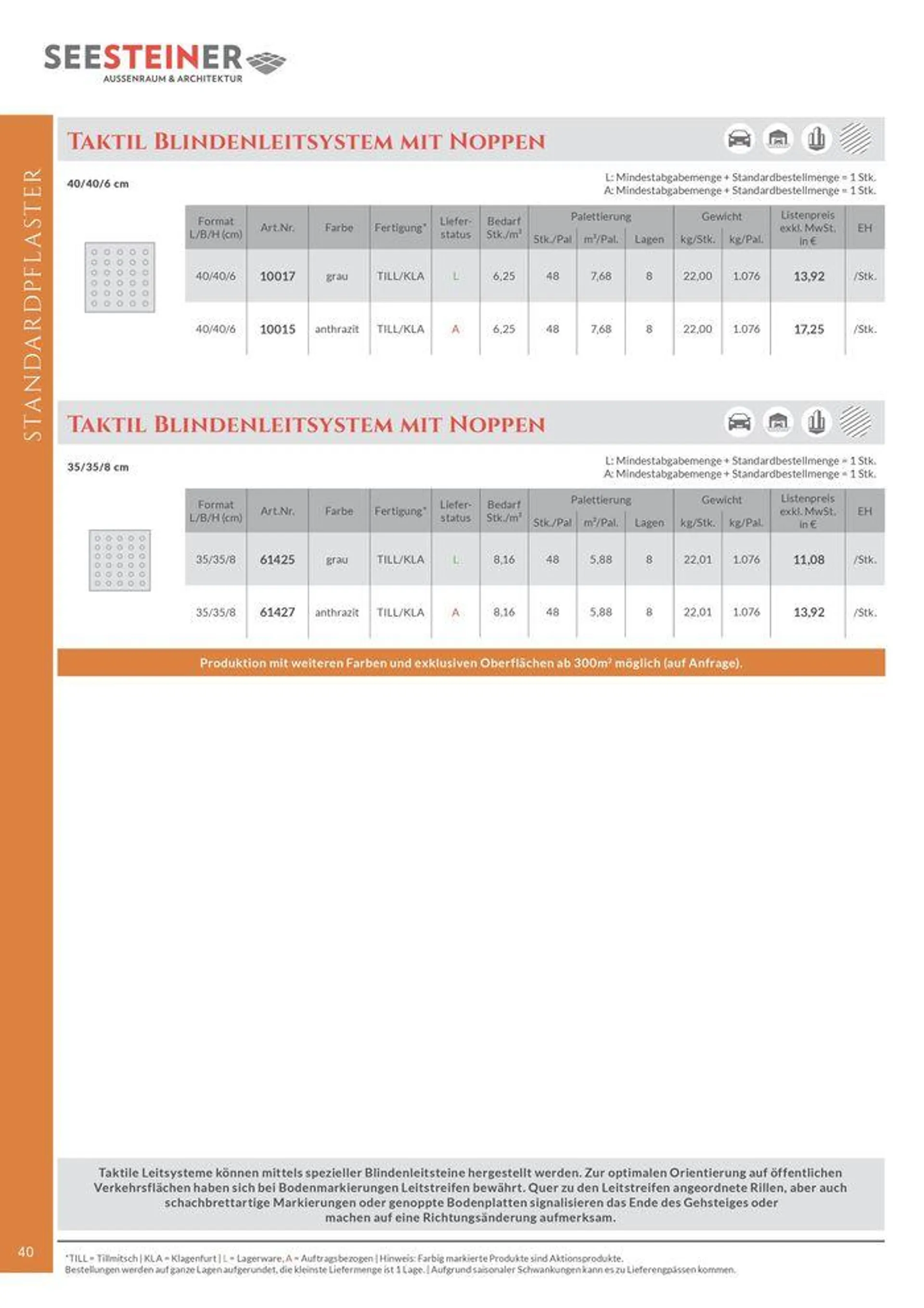 Preis Liste 2024 von 31. Mai bis 31. Dezember 2024 - Flugblätt seite  42