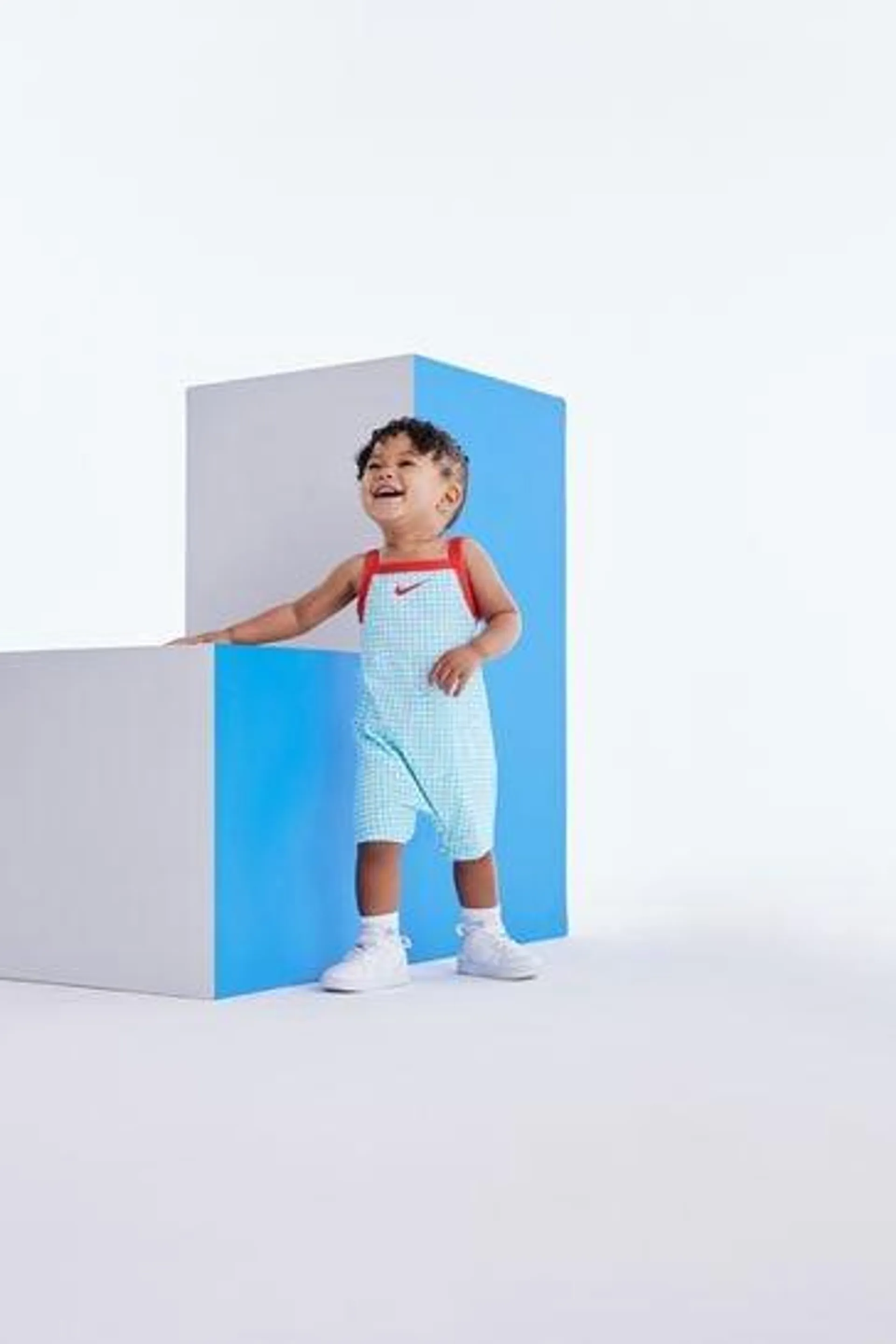 Nike Baby-Strampler mit Vichymuster