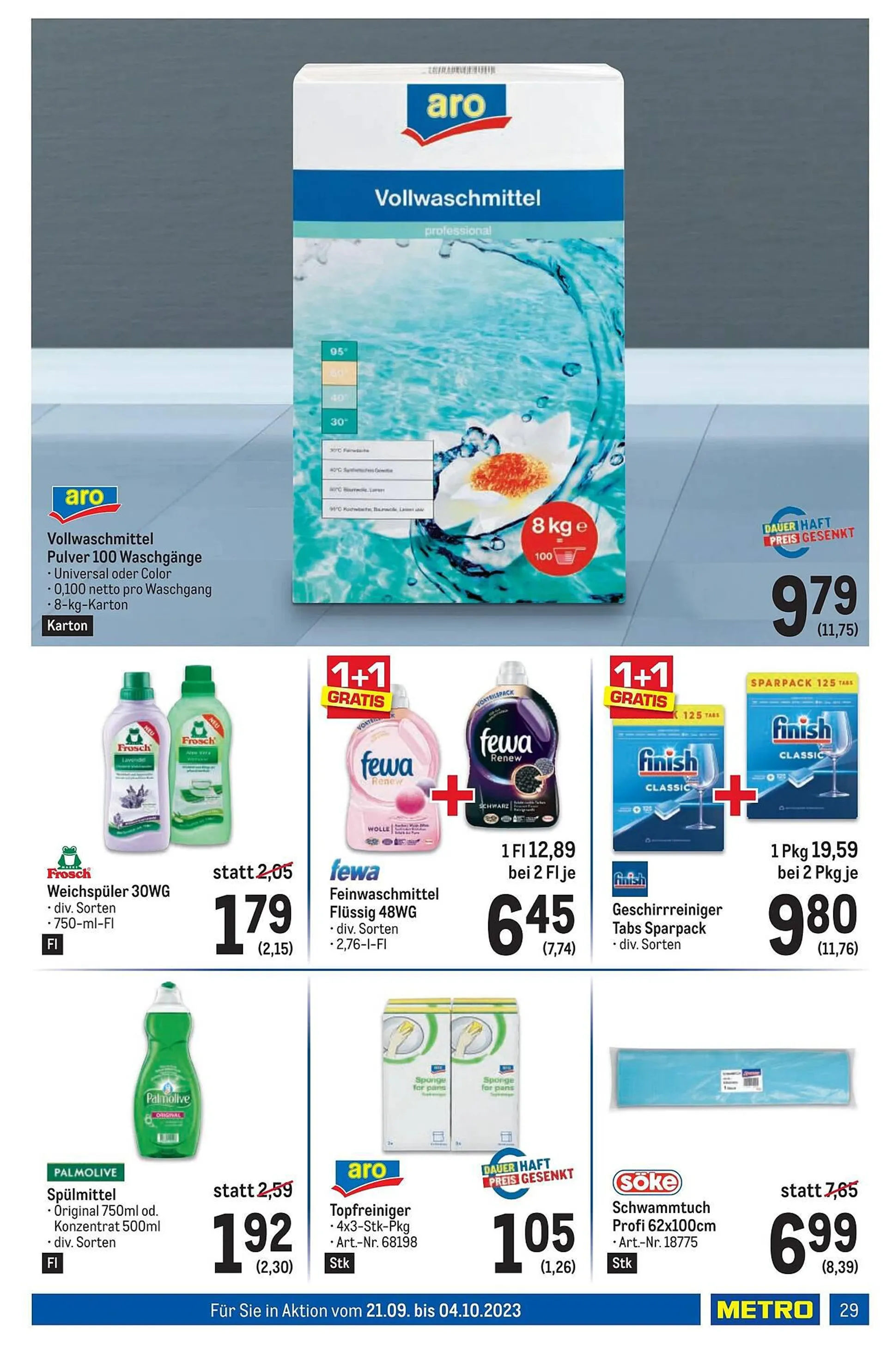 Metro Flugblatt von 20. September bis 4. Oktober 2023 - Flugblätt seite  29