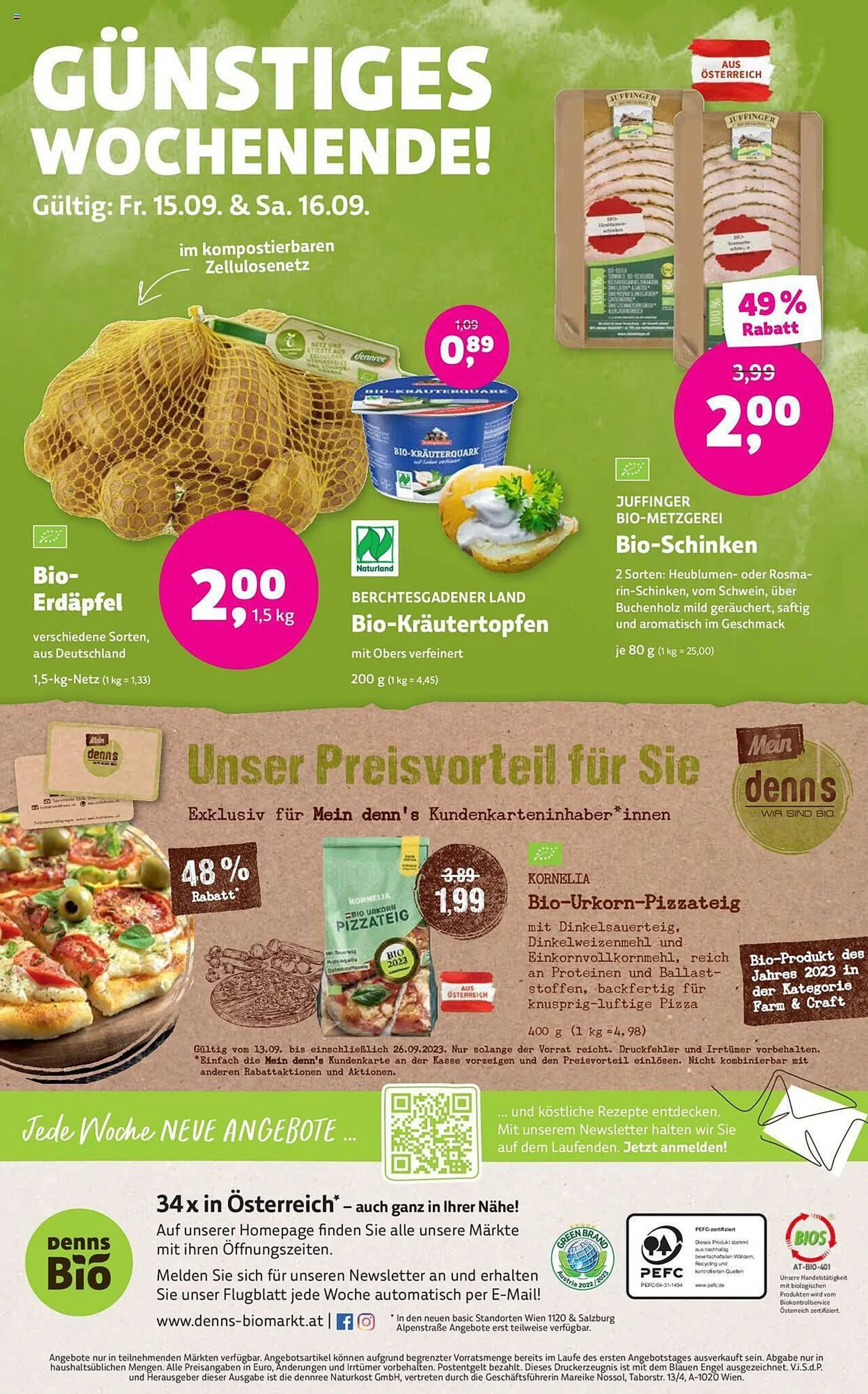 Denn's Biomarkt Flugblatt von 13. September bis 26. September 2023 - Flugblätt seite  16