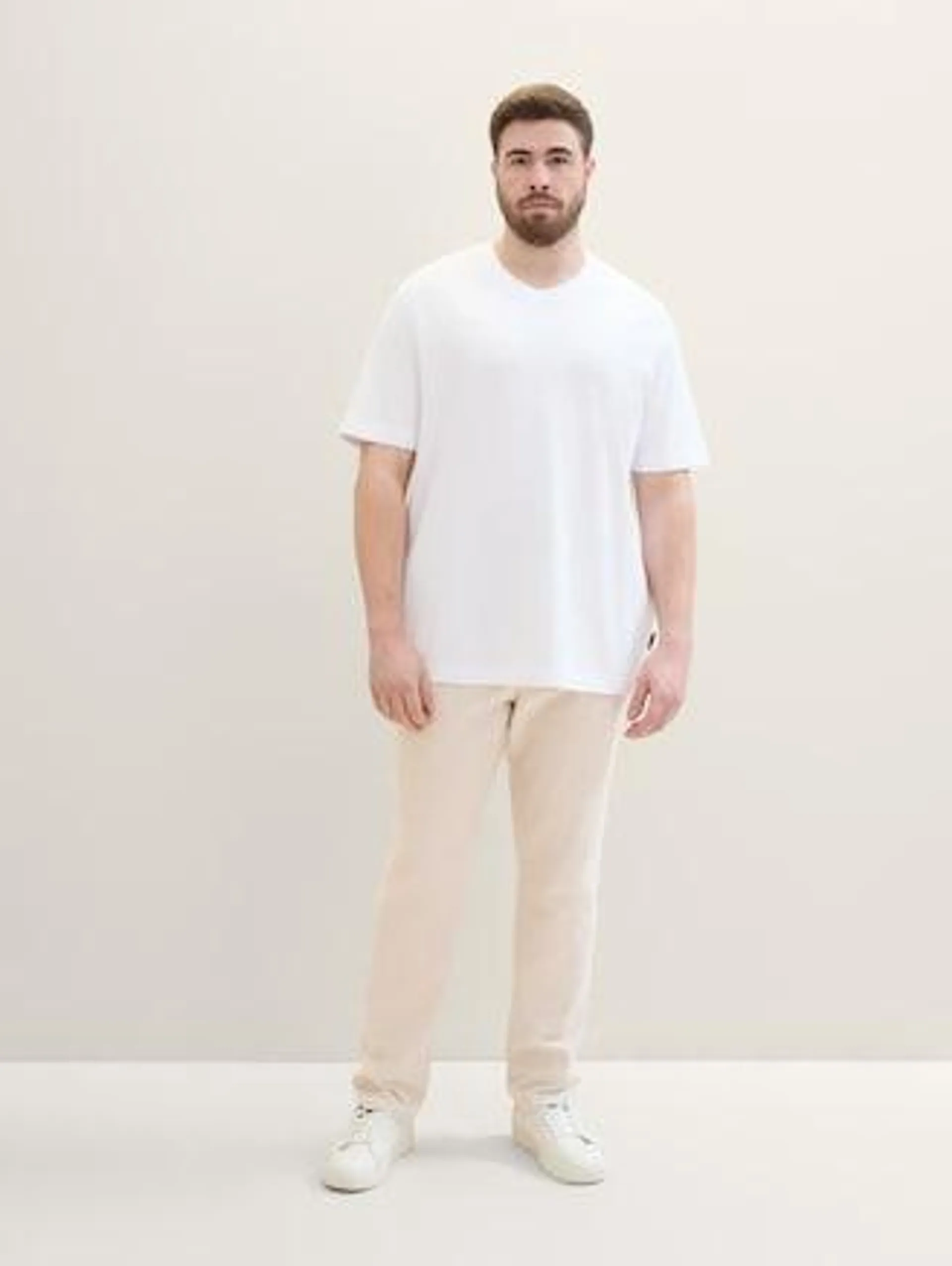 Plus - Regular Chino mit Leinen