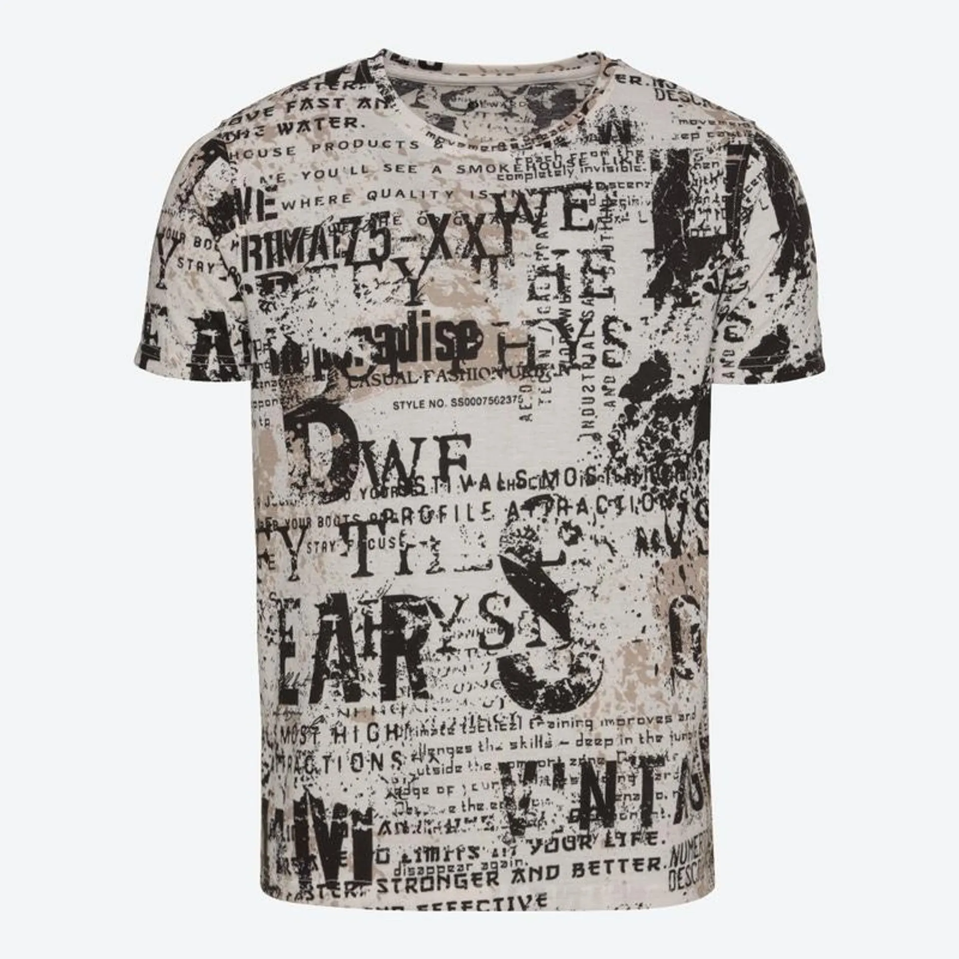 Herren-T-Shirt mit Schrift-Motiv