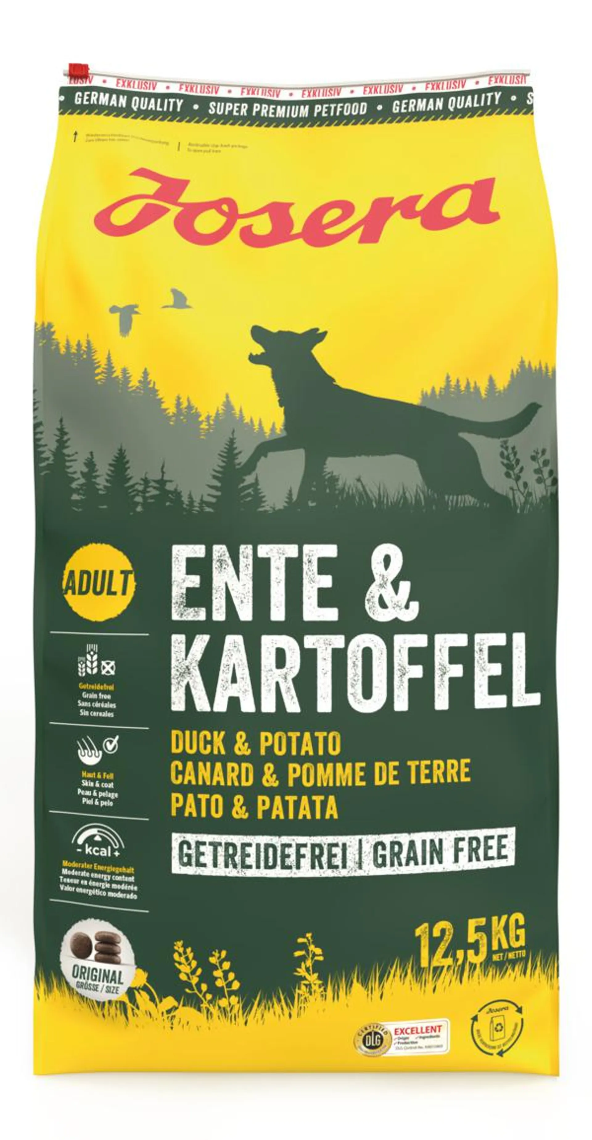 Josera Adult Ente & Kartoffel Hunde Trockenfutter 12,5 kg