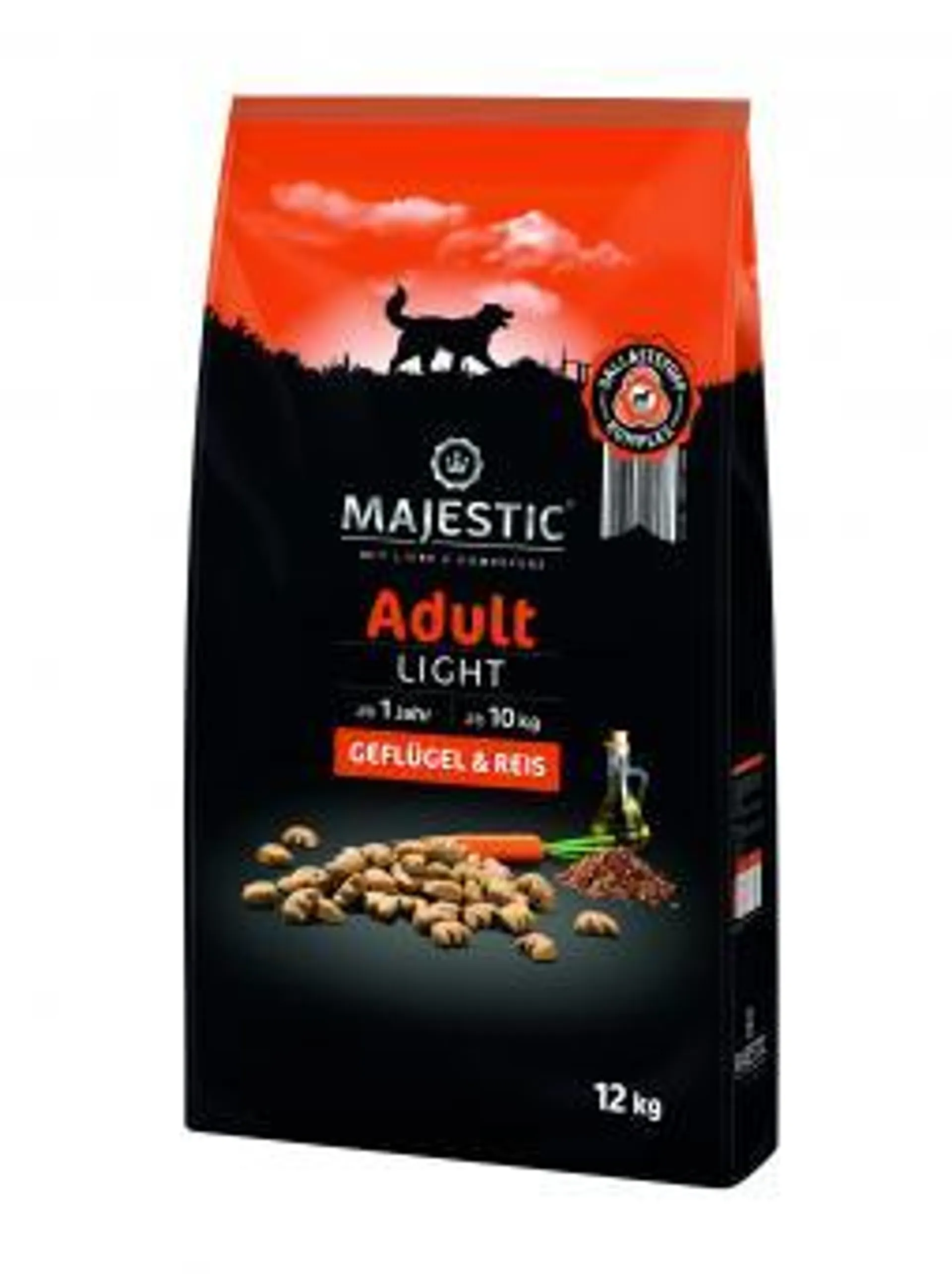 MAJESTIC Adult Light 12kg mit Geflügel und Reis