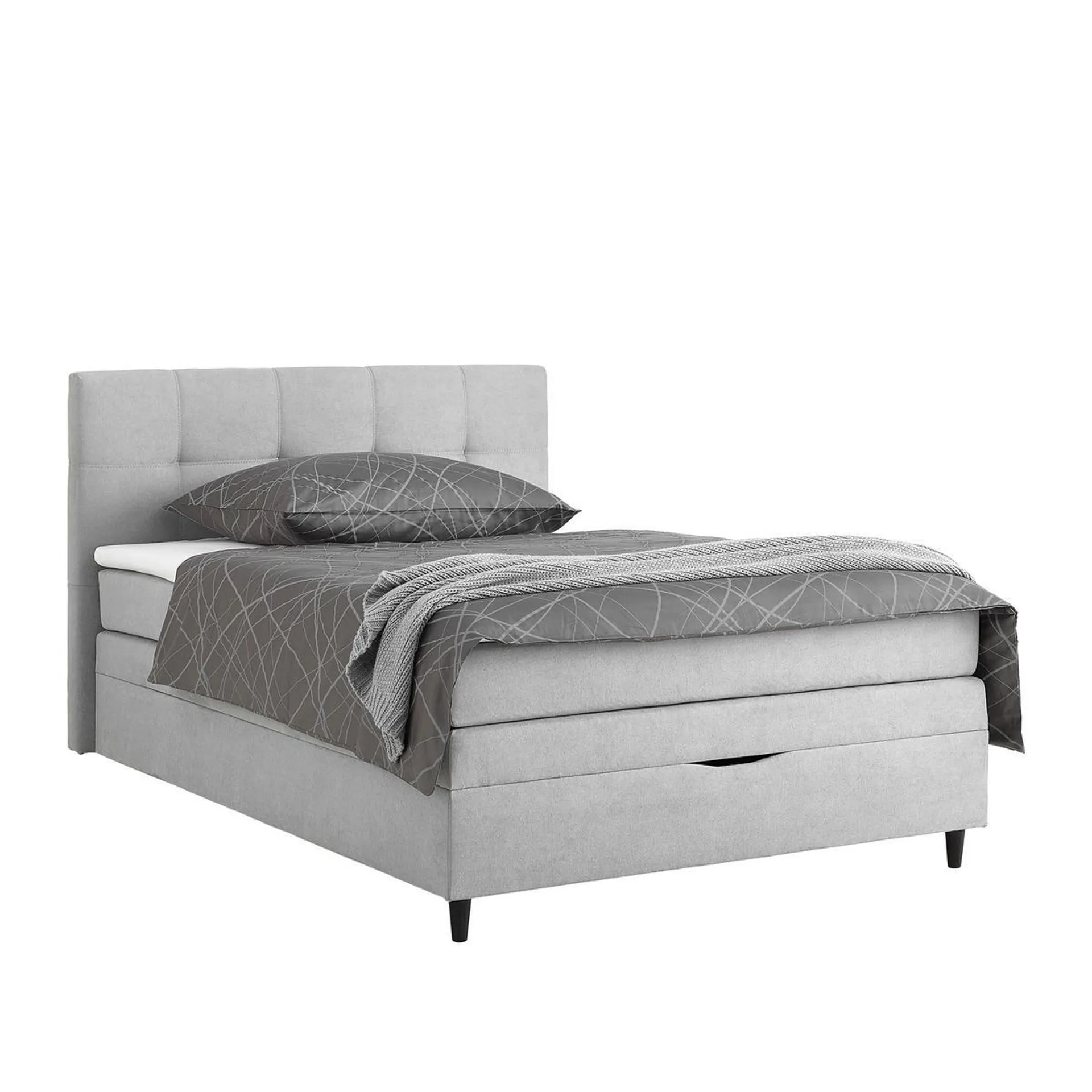 Boxspringbett Miami in Grau ca. 120x200cm