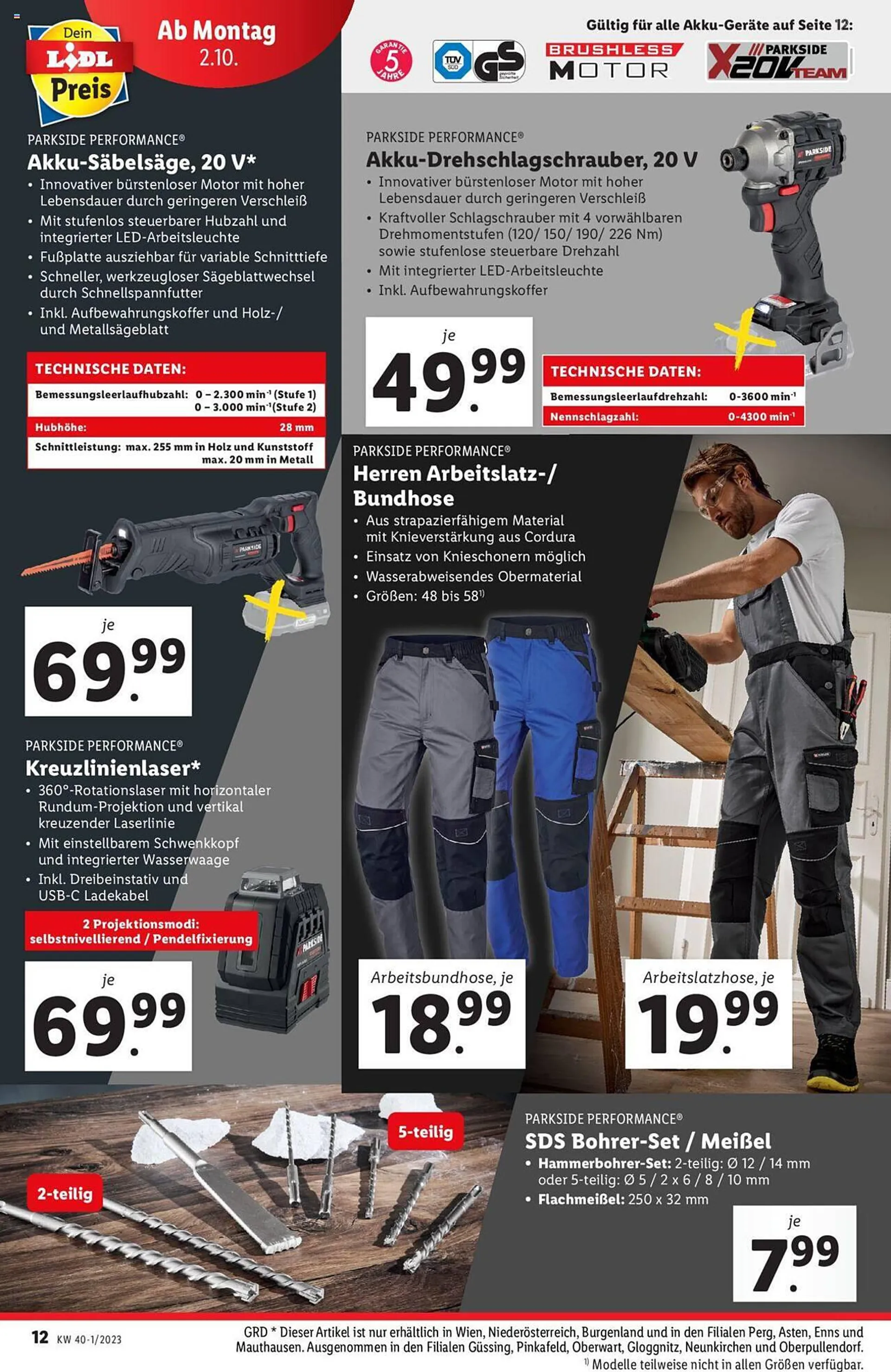 Lidl Flugblatt von 2. Oktober bis 7. Oktober 2023 - Flugblätt seite  12