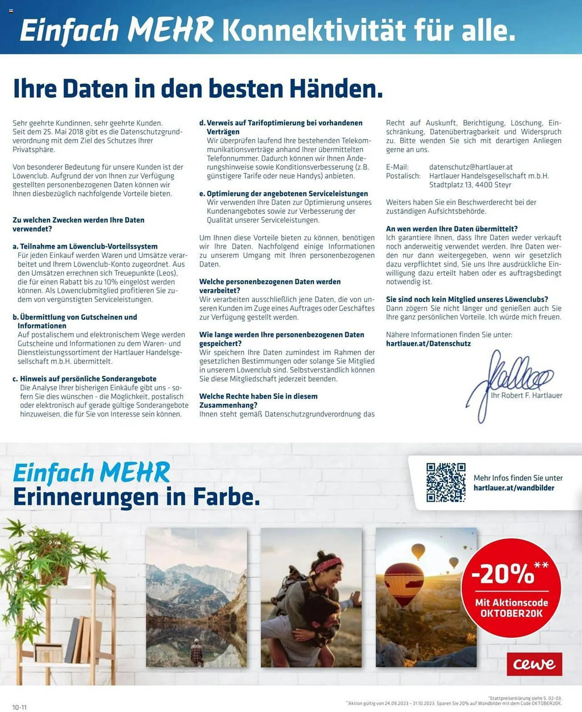 Hartlauer Flugblatt von 24. September bis 31. Oktober 2023 - Flugblätt seite  10