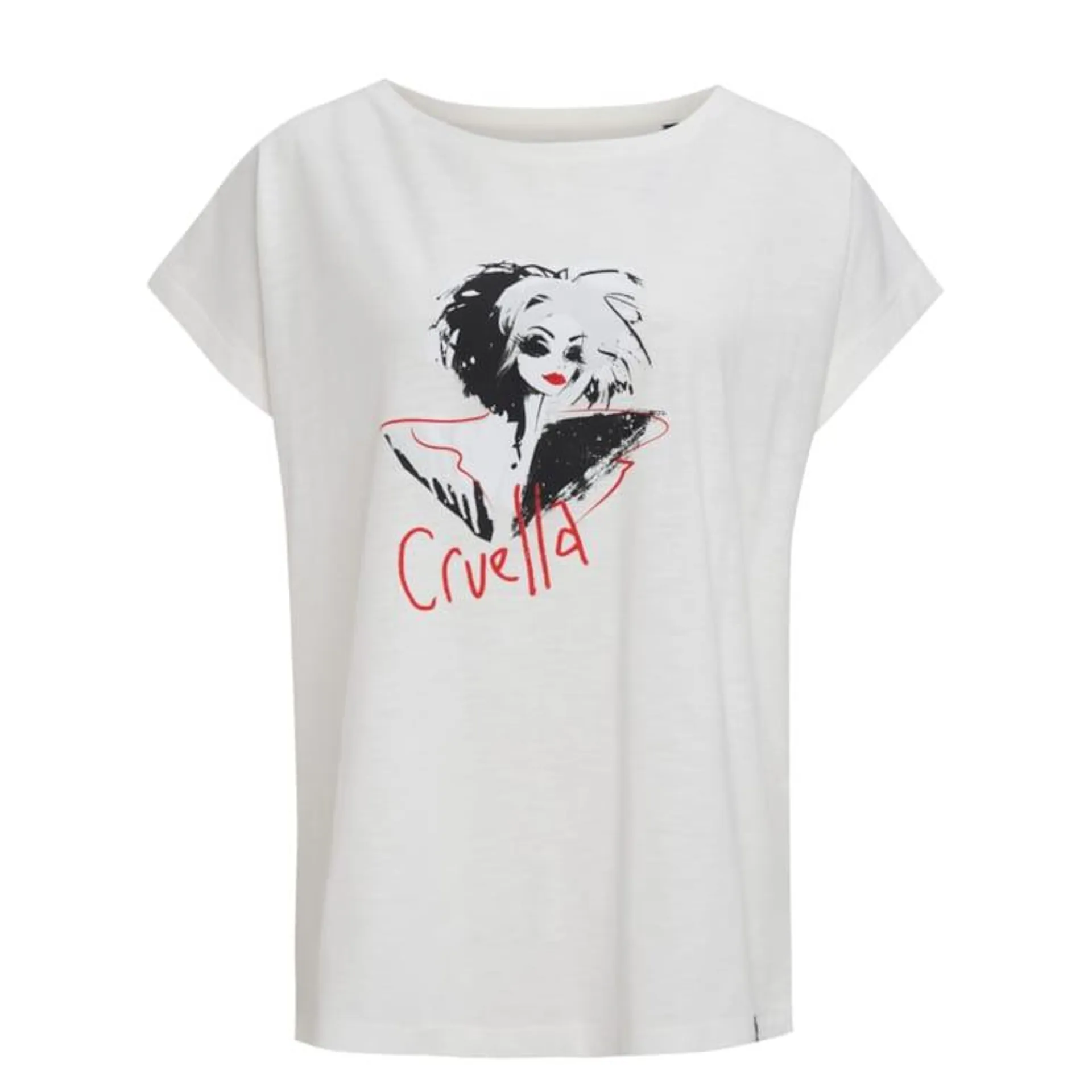 Recovered T-Shirt Cruella Devil Art Ecru