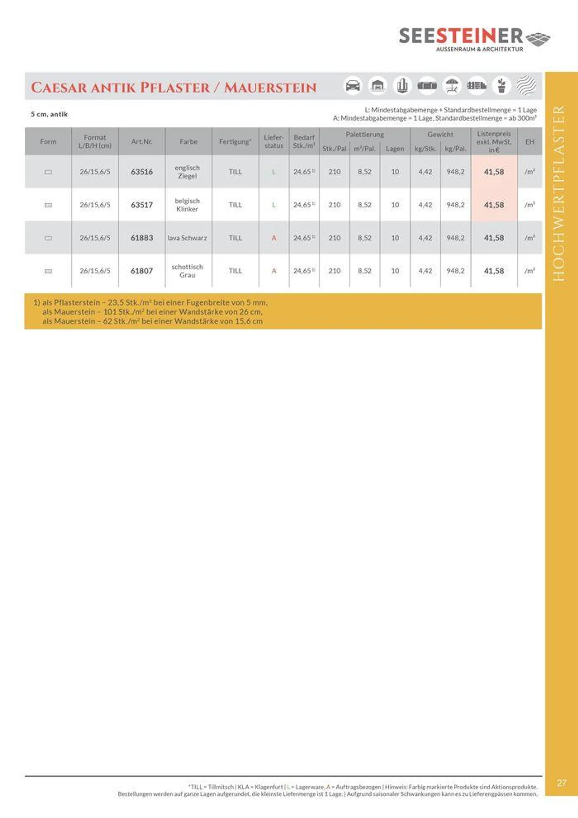 Preis Liste 2024 von 31. Mai bis 31. Dezember 2024 - Flugblätt seite  29