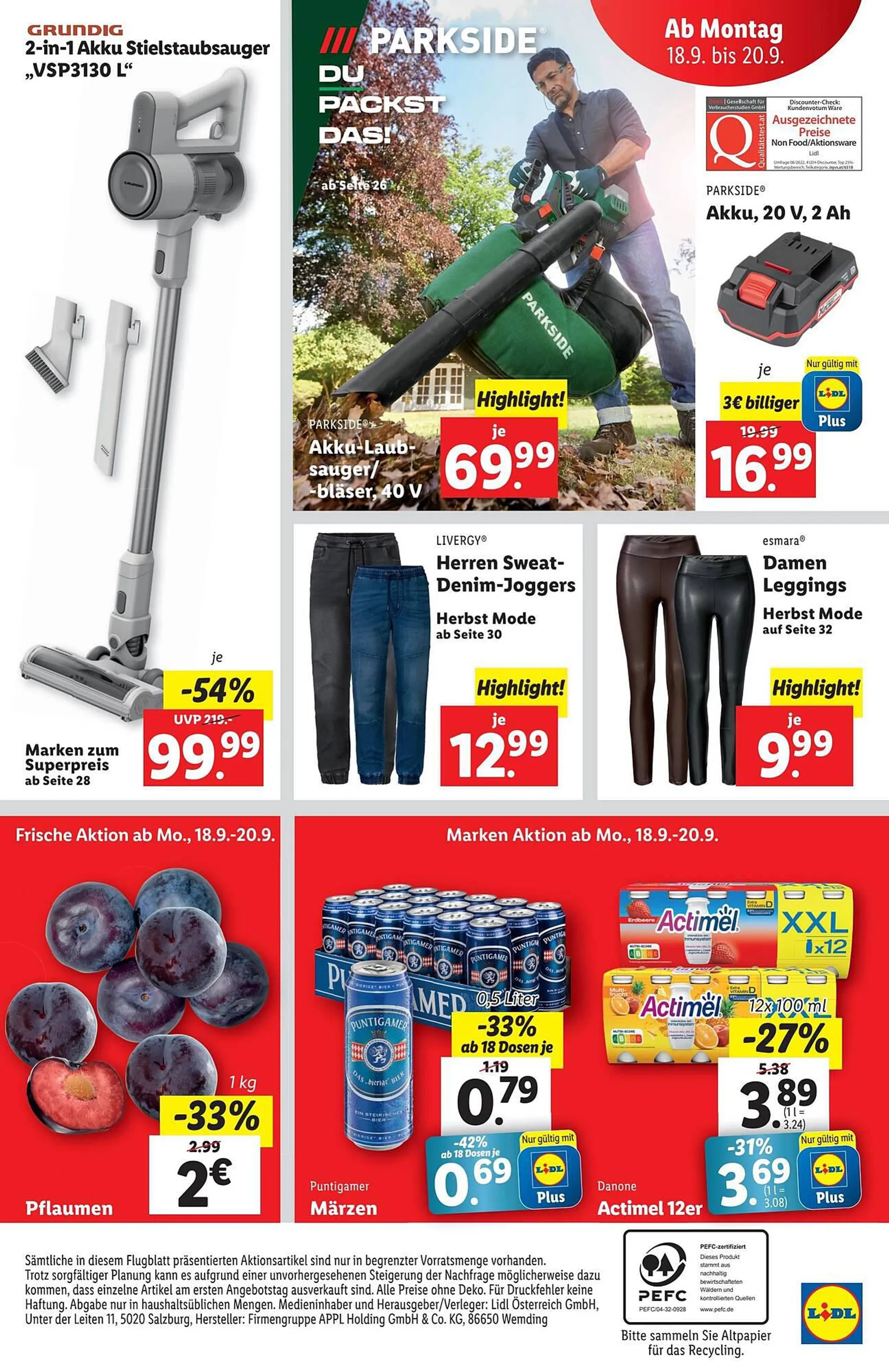 Lidl Flugblatt von 13. September bis 20. September 2023 - Flugblätt seite  40