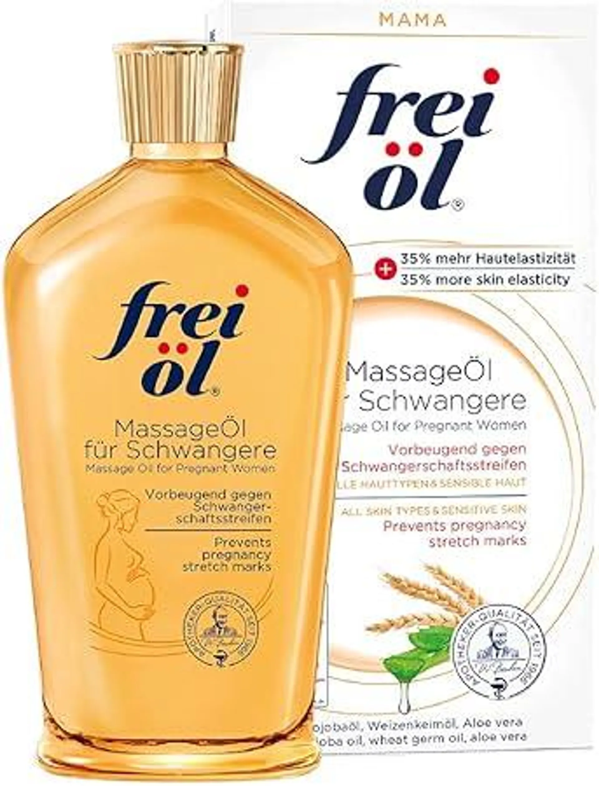 frei öl MassageÖl für Schwangere, das Schwangerschaftsöl beugt effektiv Schwangerschafts- und Dehnungsstreifen vor, vegan, 125 ml