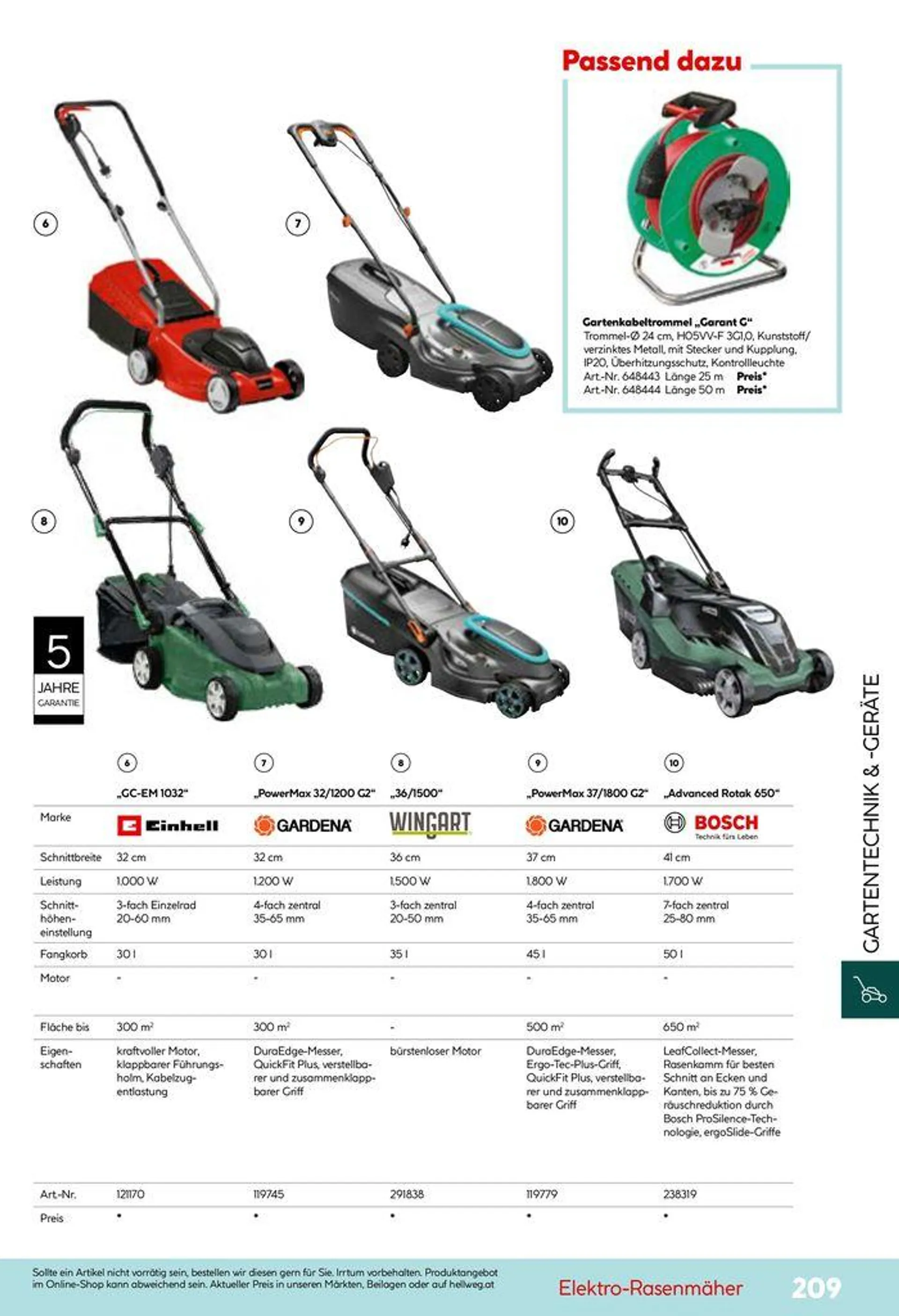 Gartenkatalog 2024 von 28. Mai bis 31. Dezember 2024 - Flugblätt seite  209