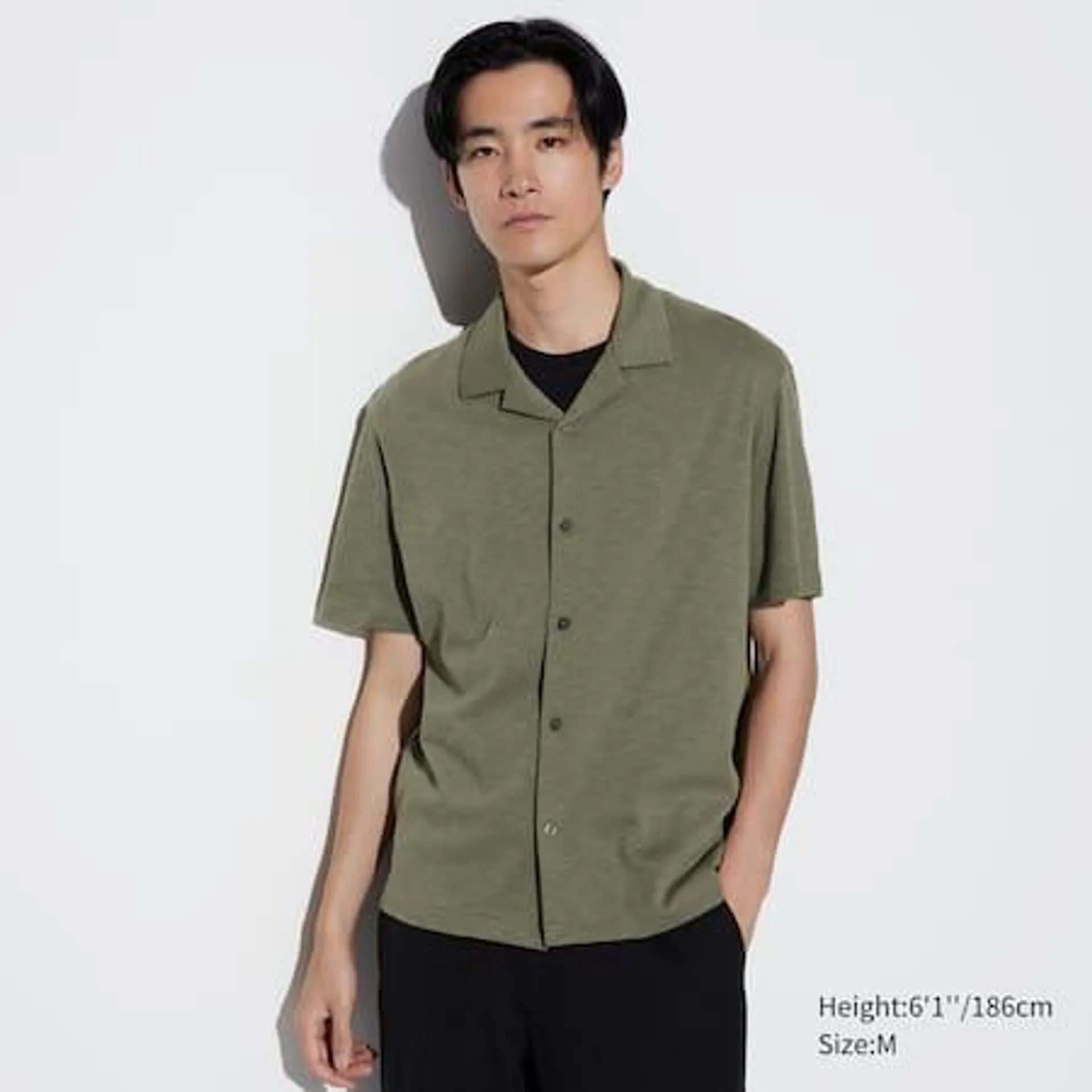 AIRism Cotton Open Collar Short Sleeved Polo Shirt