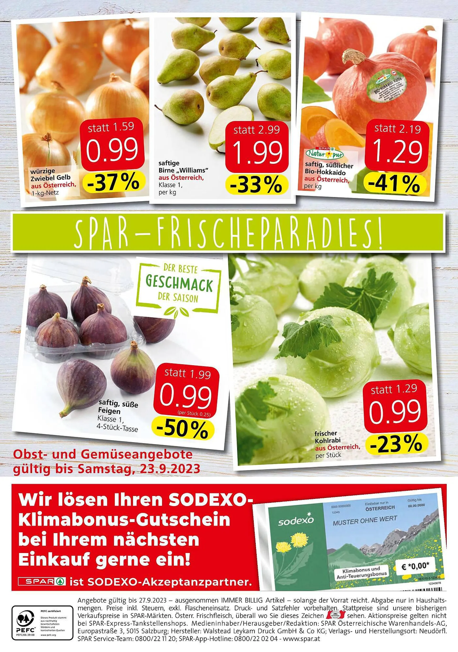 Spar Flugblatt von 21. September bis 27. September 2023 - Flugblätt seite  16