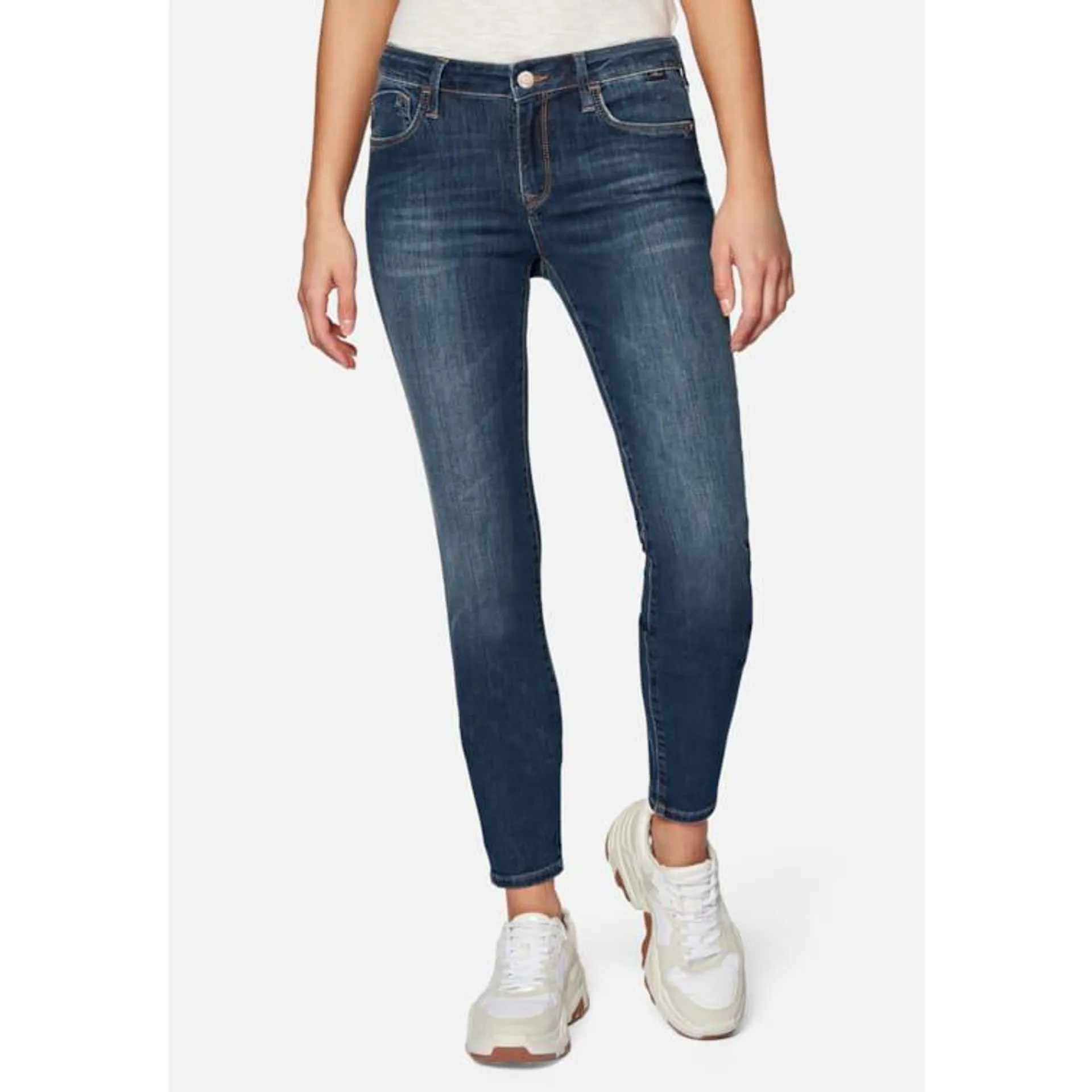 Mavi Skinny Fit Jeans Denim Stretch Hose Bleached Used Design ADRIANA