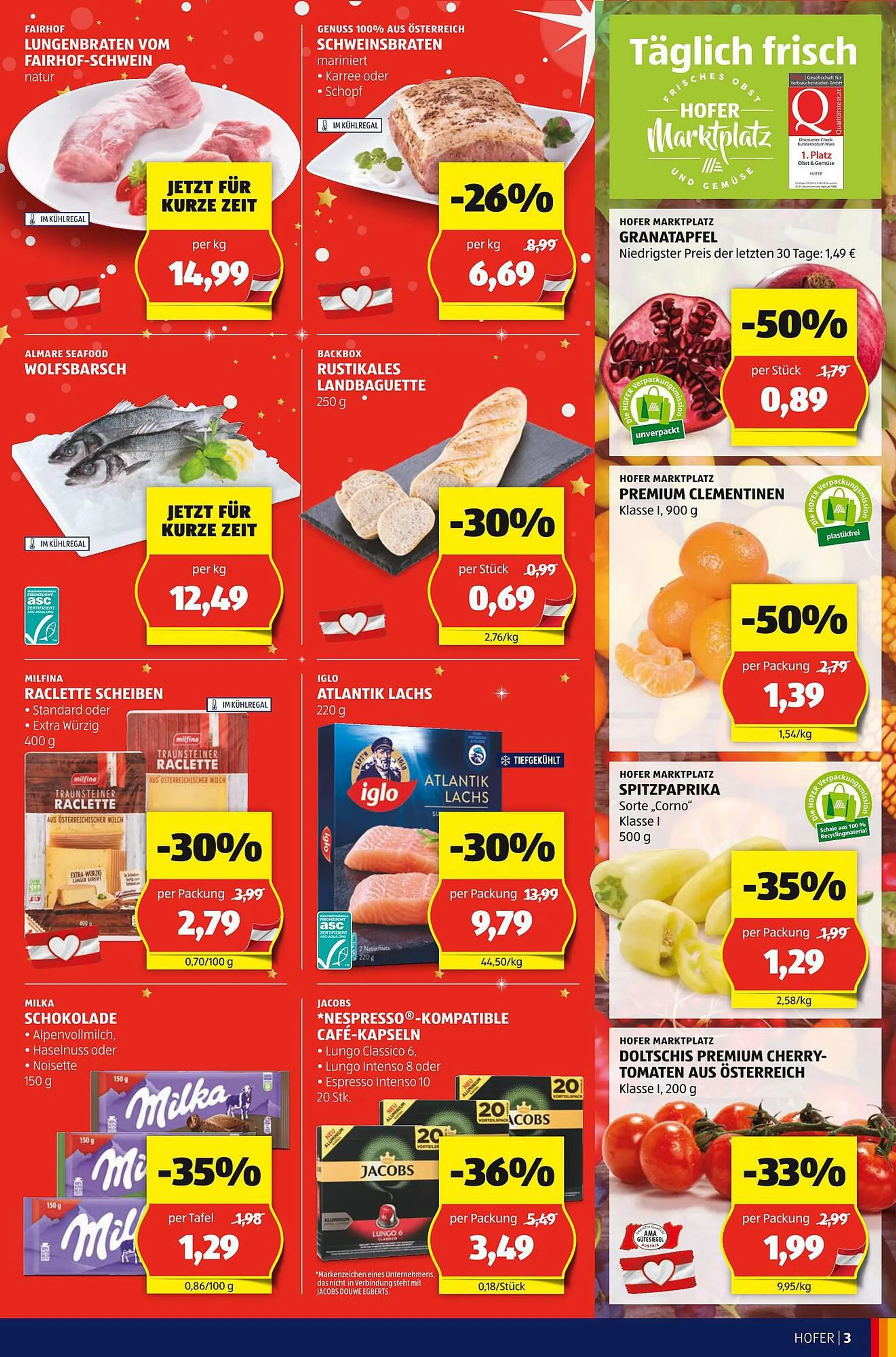 Hofer Flugblatt von 22. Dezember bis 28. Dezember 2024 - Flugblätt seite  3