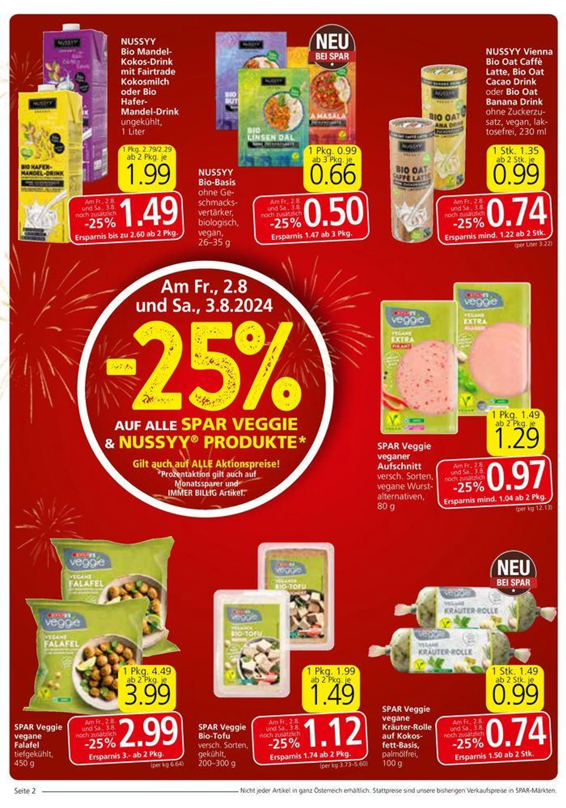 Spar flugblatt von 31. Juli bis 14. August 2024 - Flugblätt seite  2