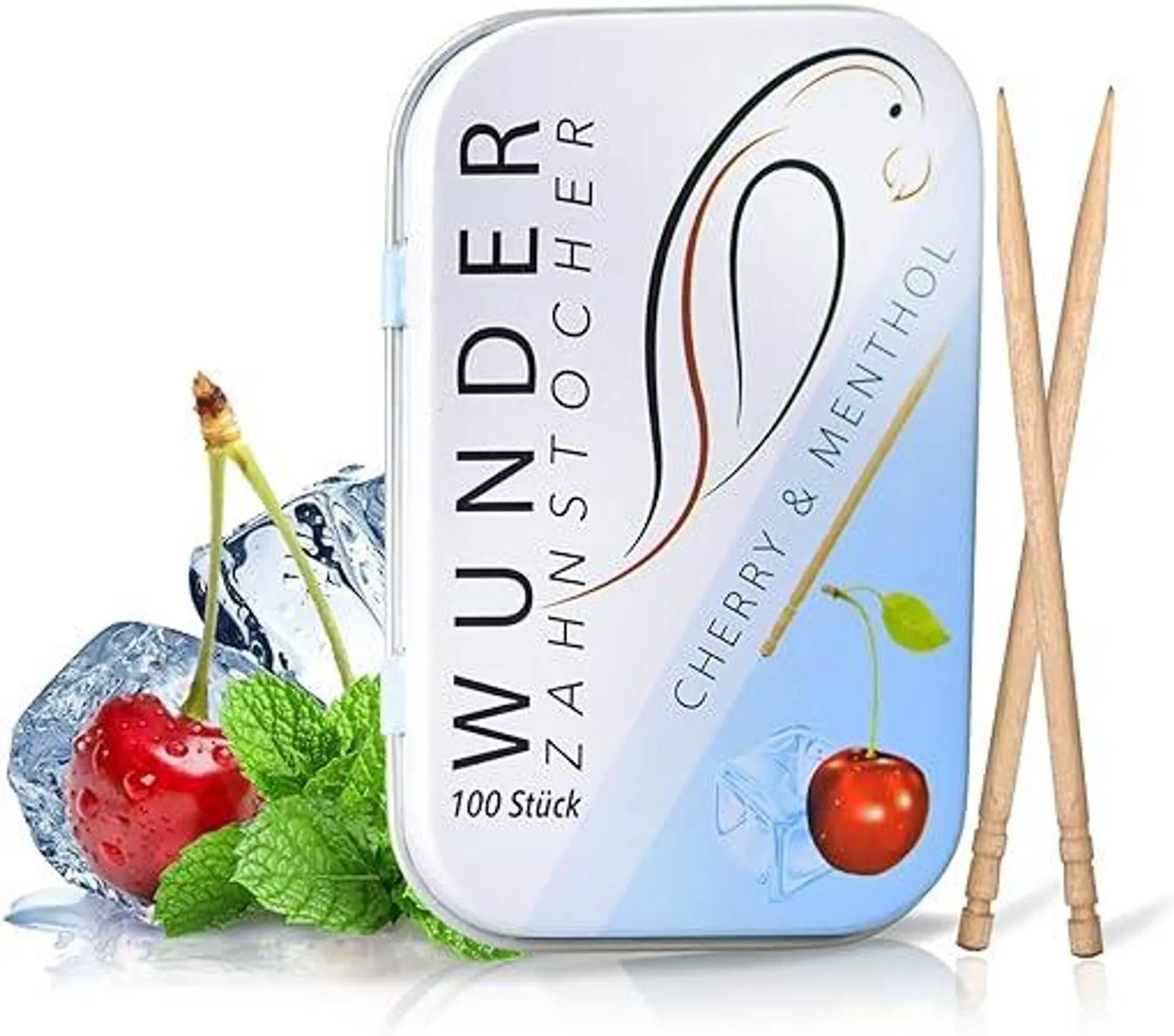 Wunder Zahnstocher - Zahnstocher mit Geschmack - Plastikfreies Kaugummi - hilft gegen Mundgeruch/Nägelkauen - Raucherentwöhnung - frischer Atem mit Aromatisierte Zahnstocher - Zuckerfrei, Vegan