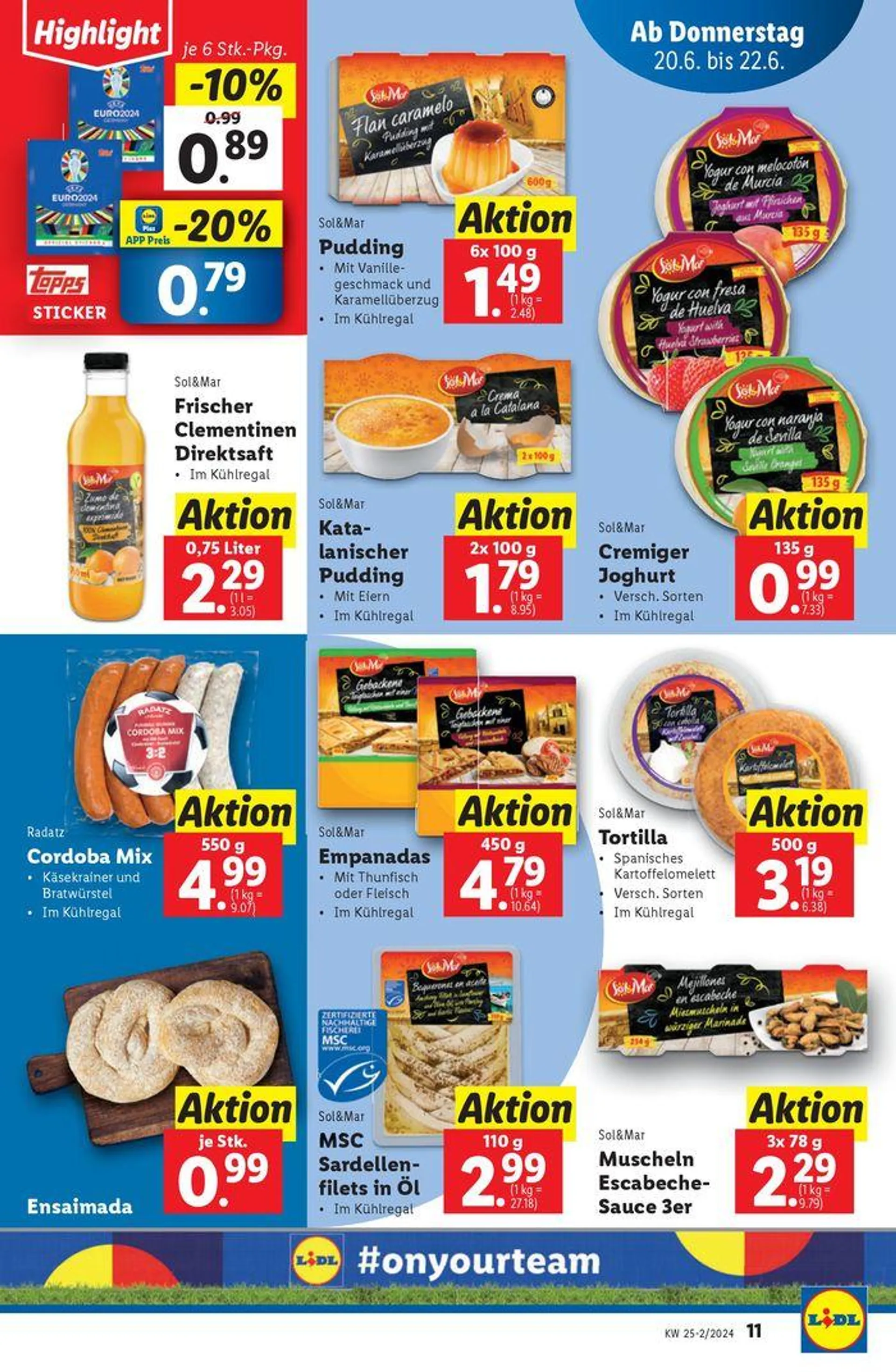 Flugblatt Lidl von 20. Juni bis 26. Juni 2024 - Flugblätt seite  11