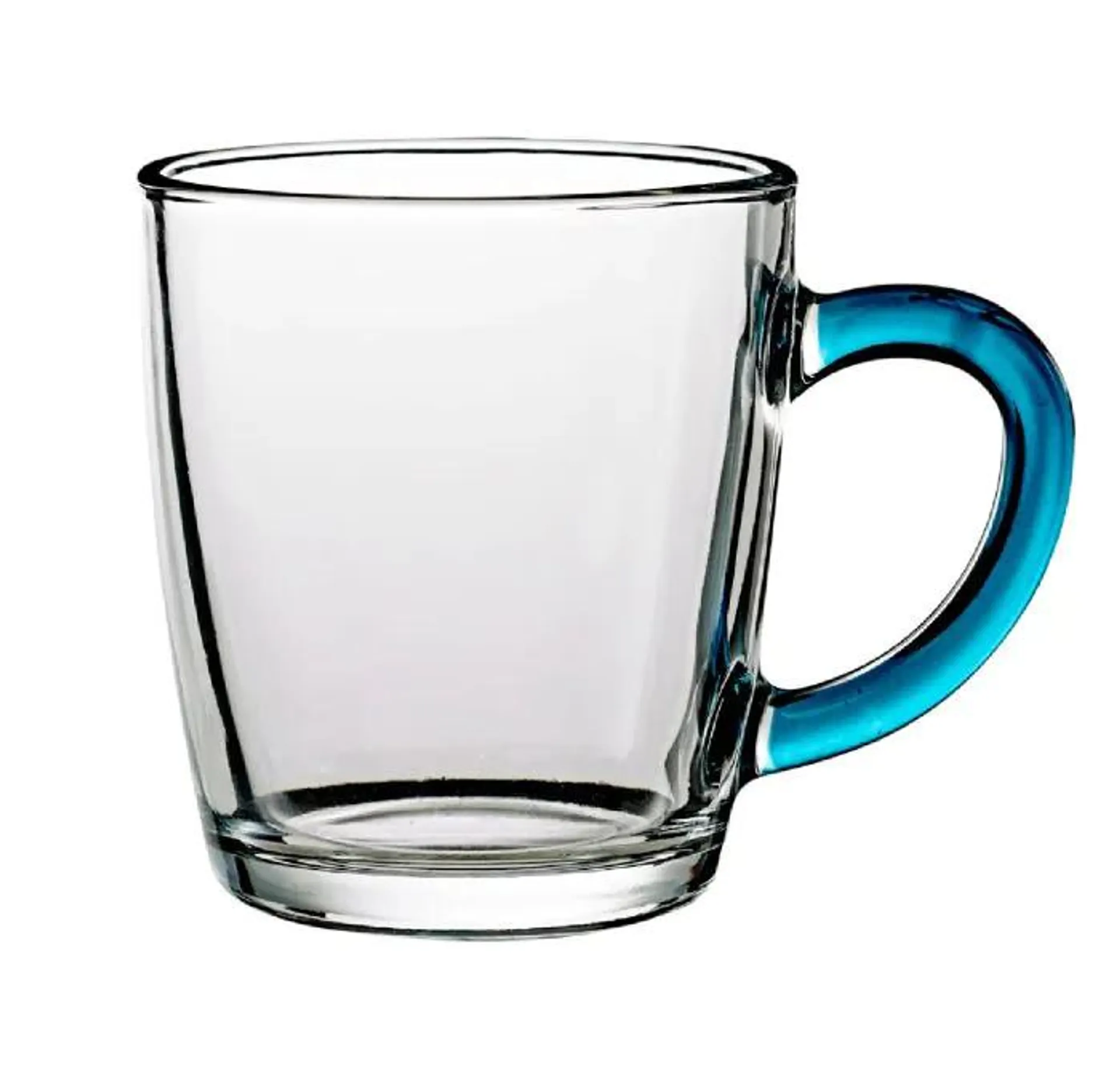 Teeglas mit Farbhenkel, blau, 340 ml