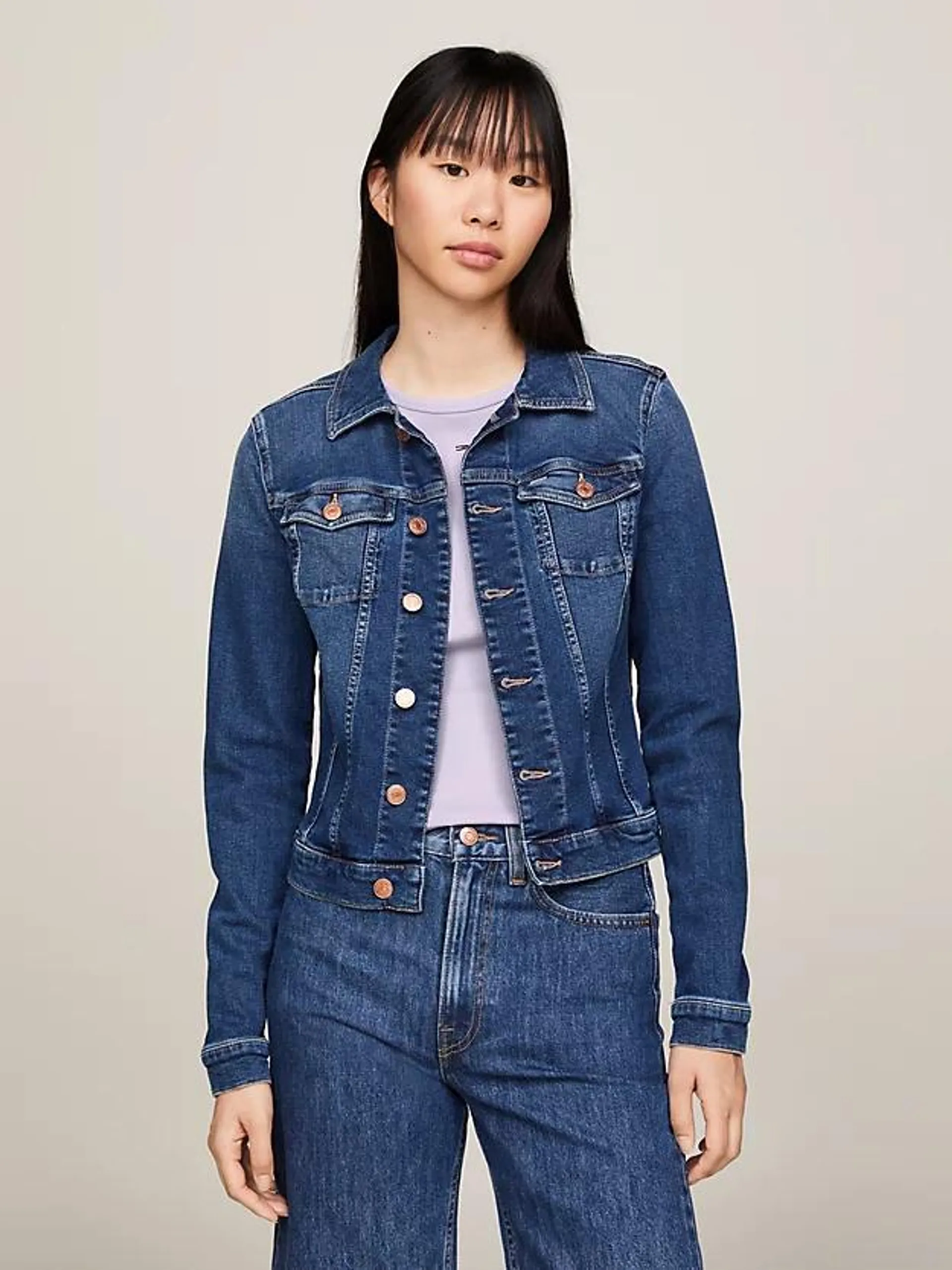 Skinny Denim Trucker Jacket