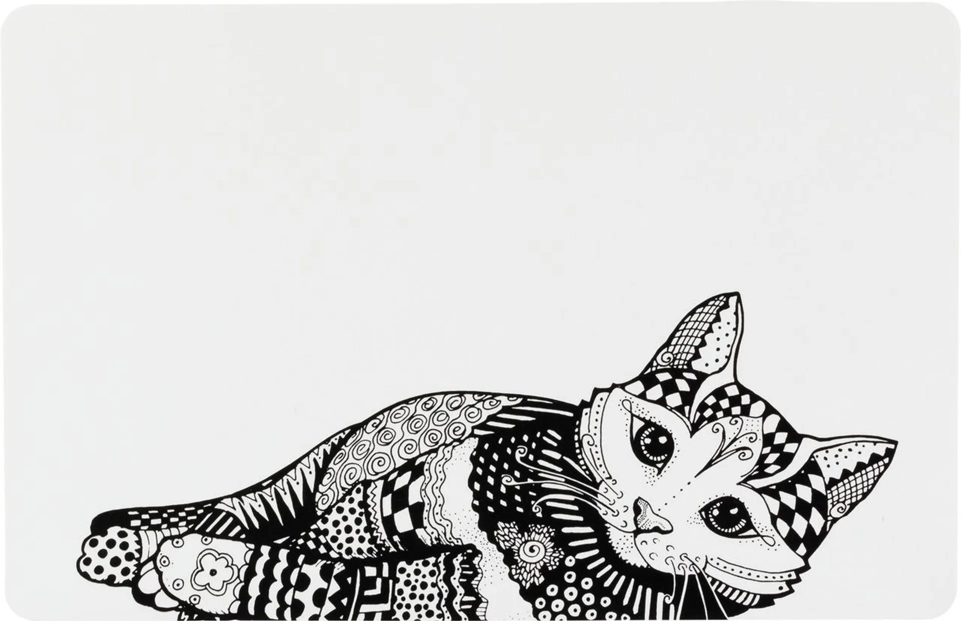 Trixie Napfunterlage Motiv Zentangle Katzen Zubehör 44 x 28 cm