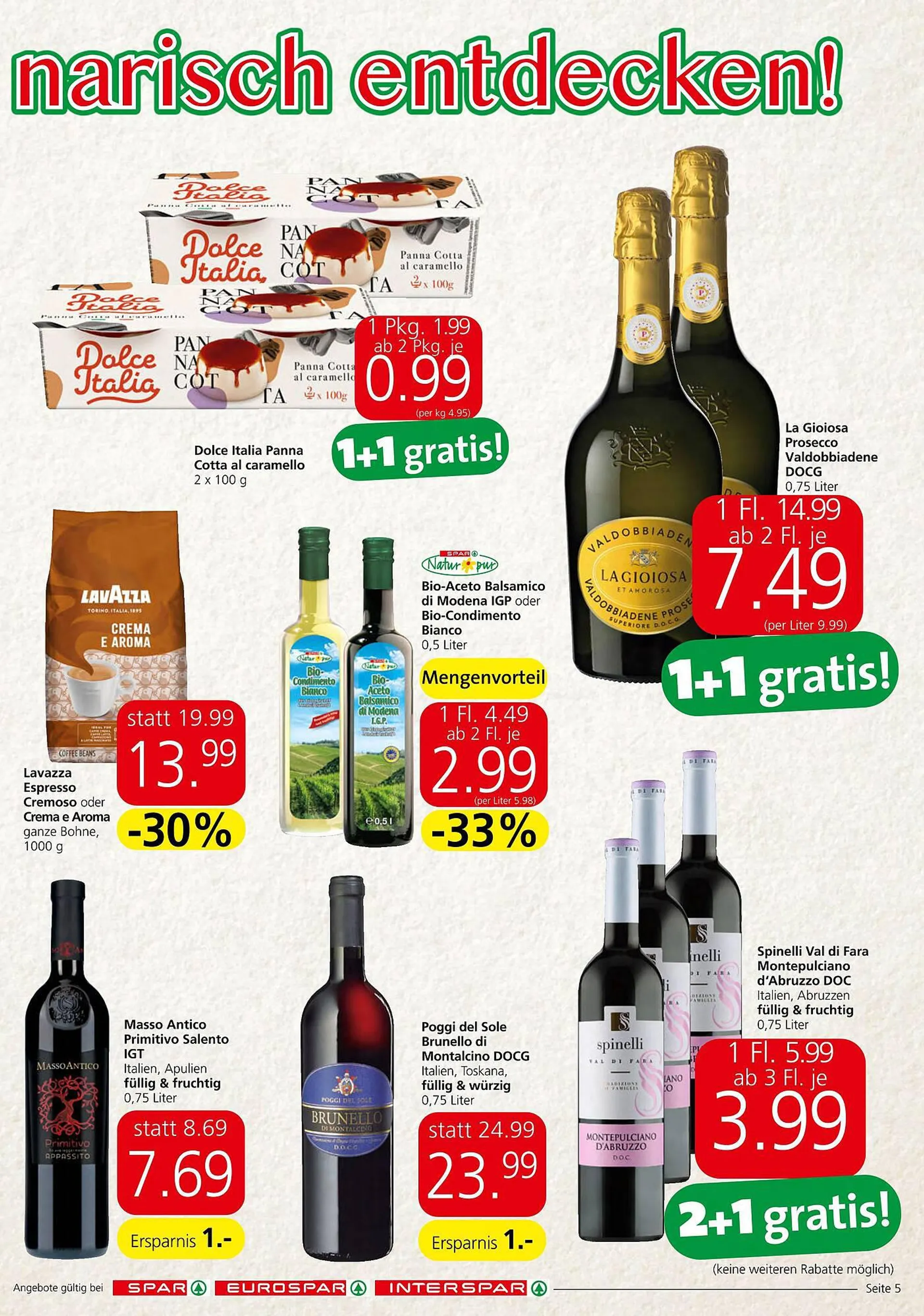 Spar Flugblatt von 28. September bis 11. Oktober 2023 - Flugblätt seite  5