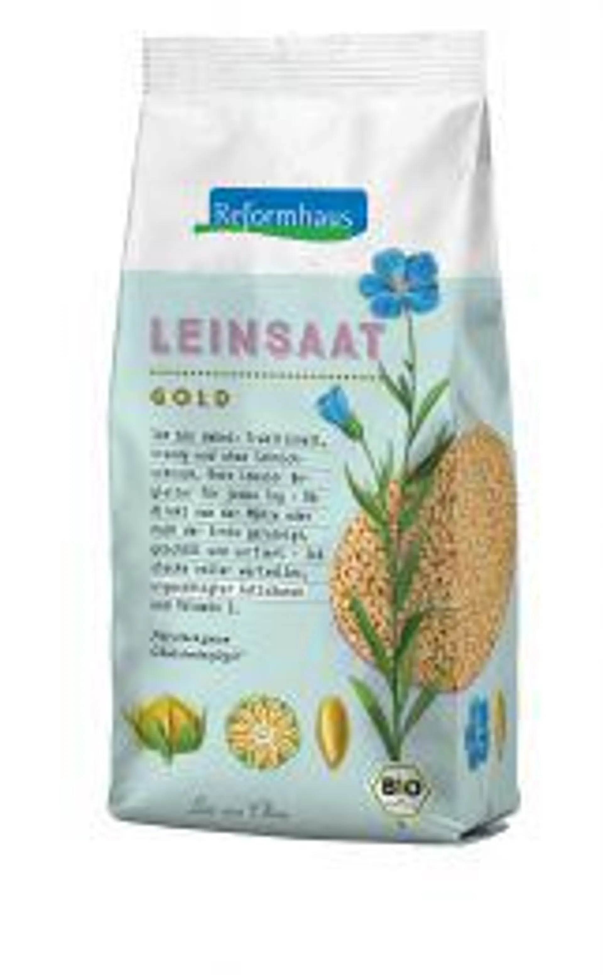 Reformhaus Leinsaat, goldgelb, bio 500g