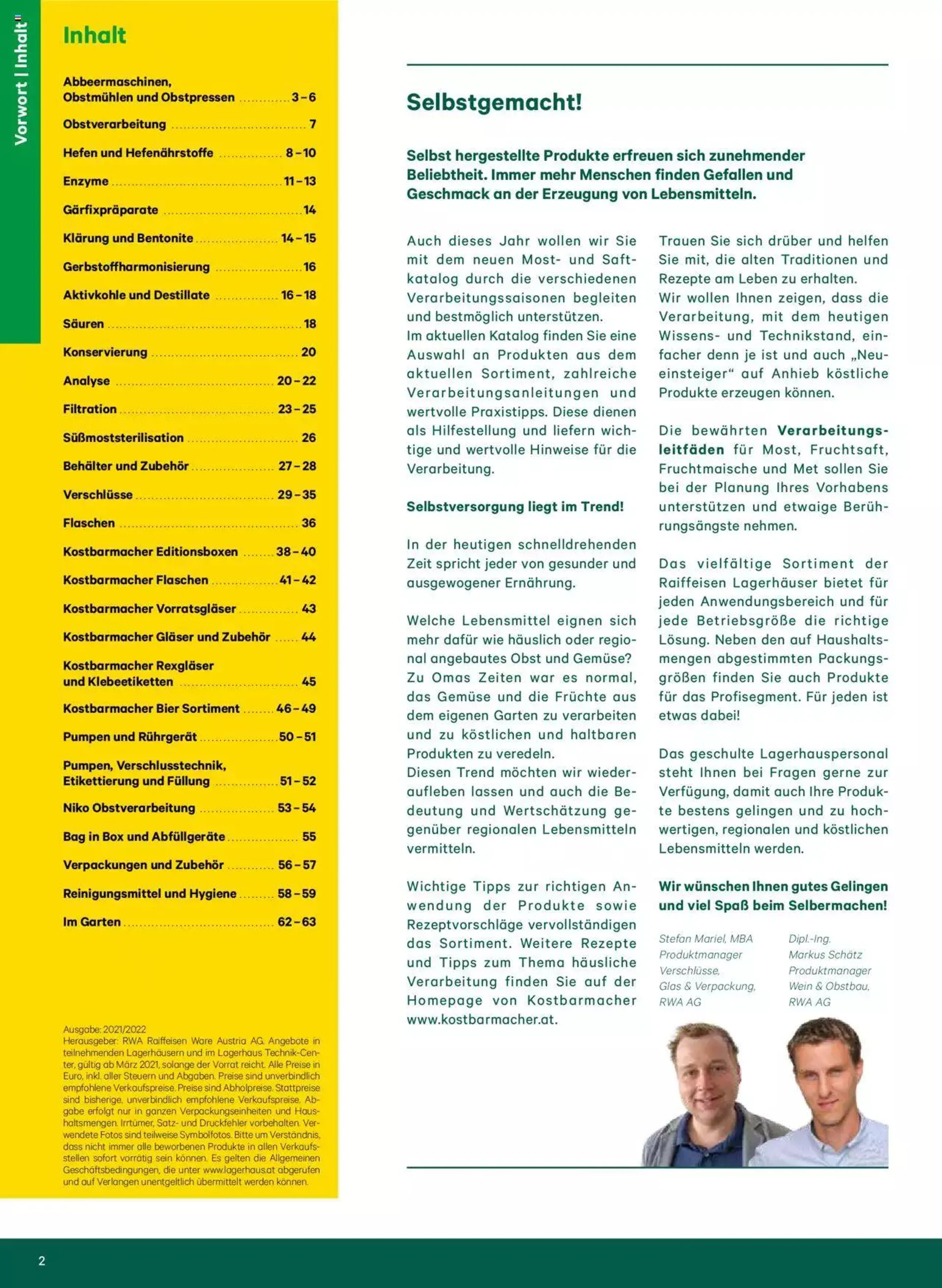 Lagerhaus - Katalog Most & Saft - 1