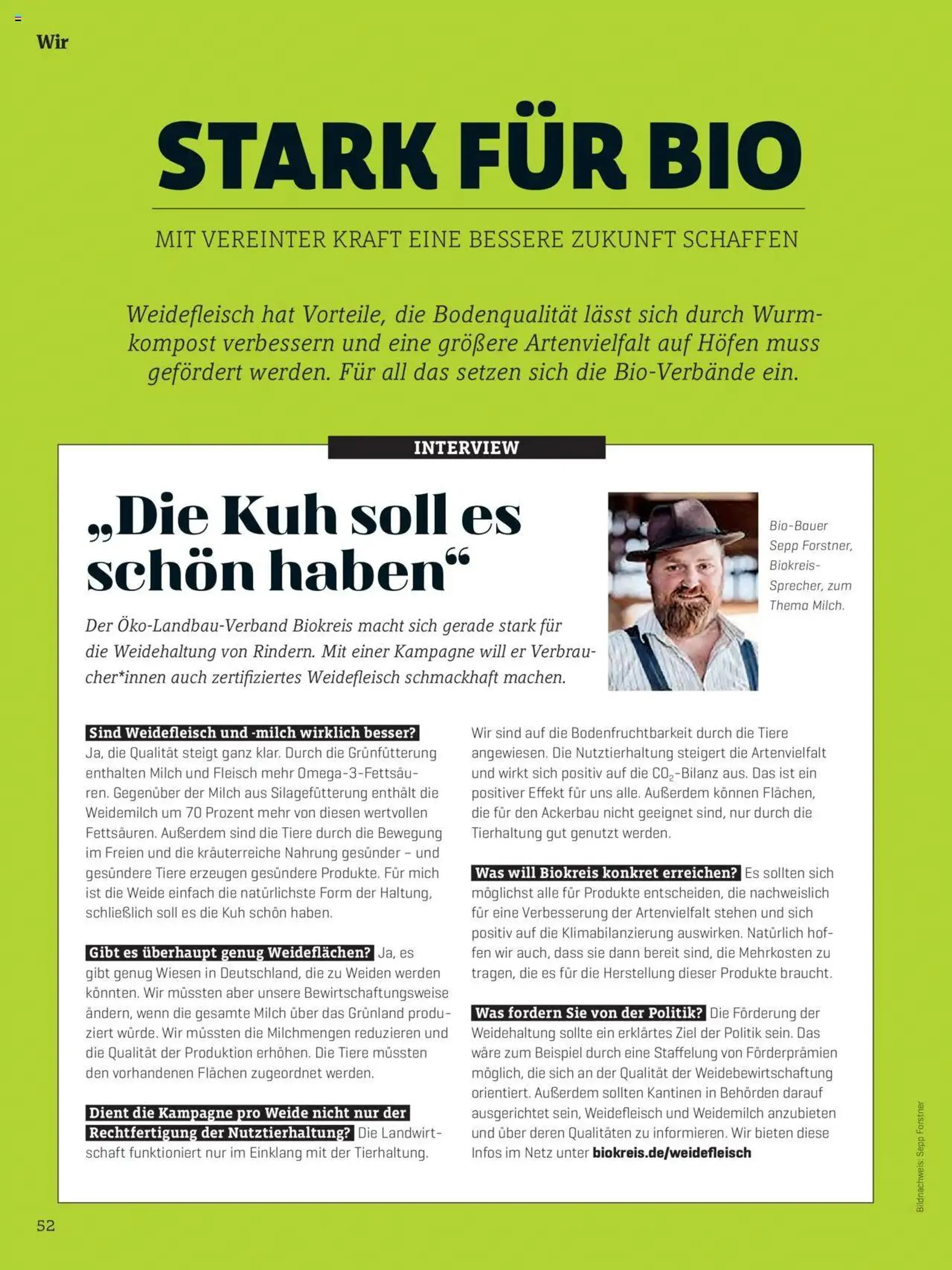 Denns BioMarkt KREO Magazin von 16. Juli bis 31. Dezember 2024 - Flugblätt seite  52