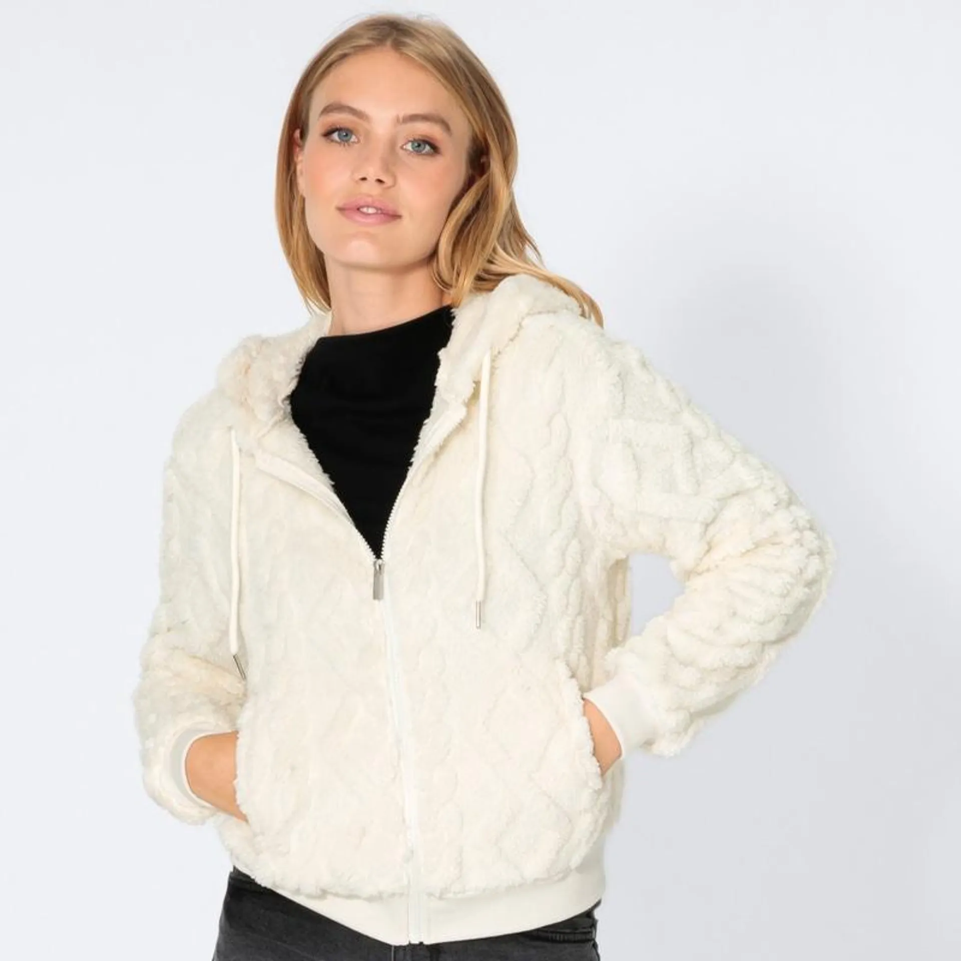 Damen-Sweatjacke mit Musterung