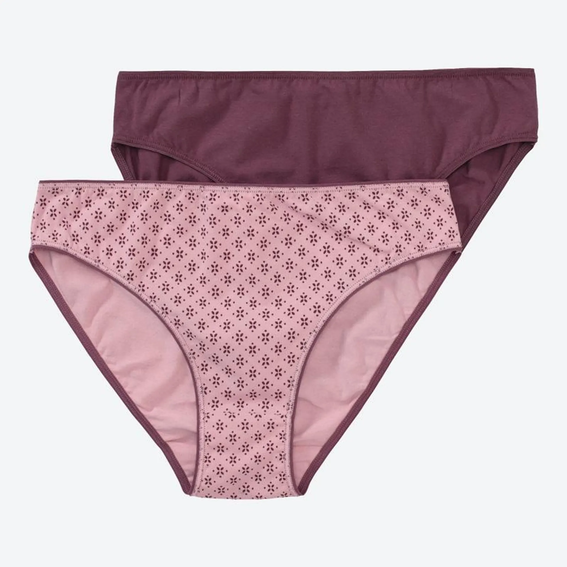 Damen-Minislip mit schickem Muster, 2er-Pack